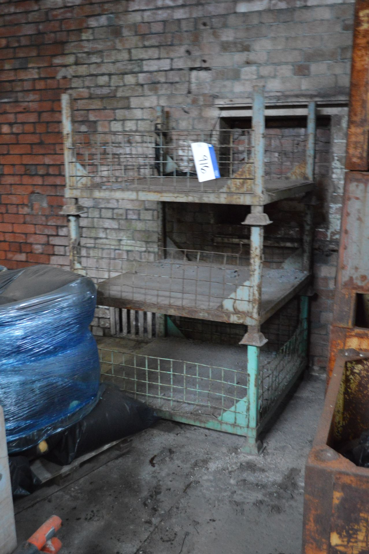 Three Steel Cage Sided Pallets - Image 2 of 2