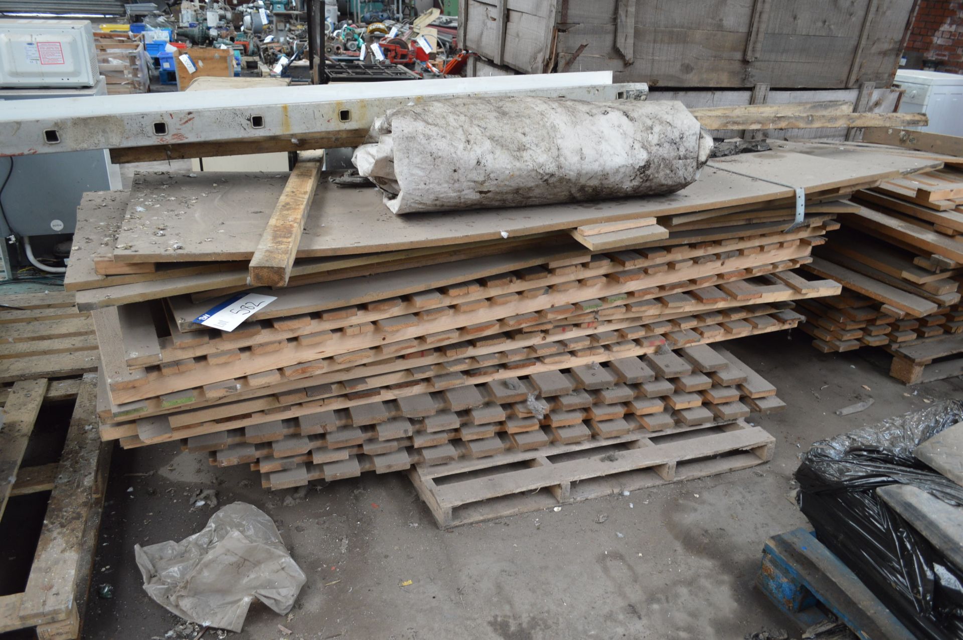 Assorted Pallet Racking Timber Shelving, on one pallet