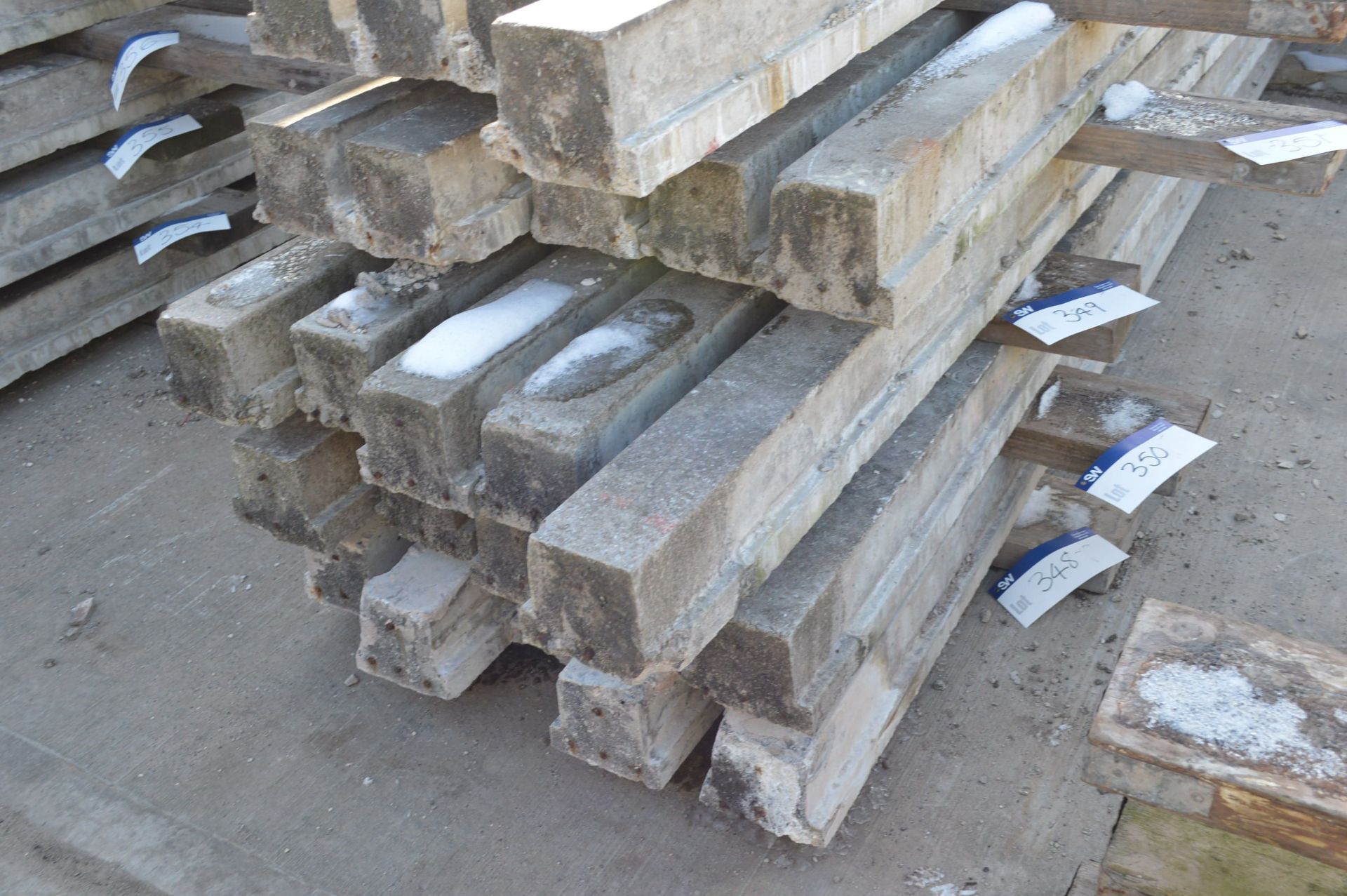 Five Reinforced Concrete Floor Beams, mainly approx. 4.5m long
