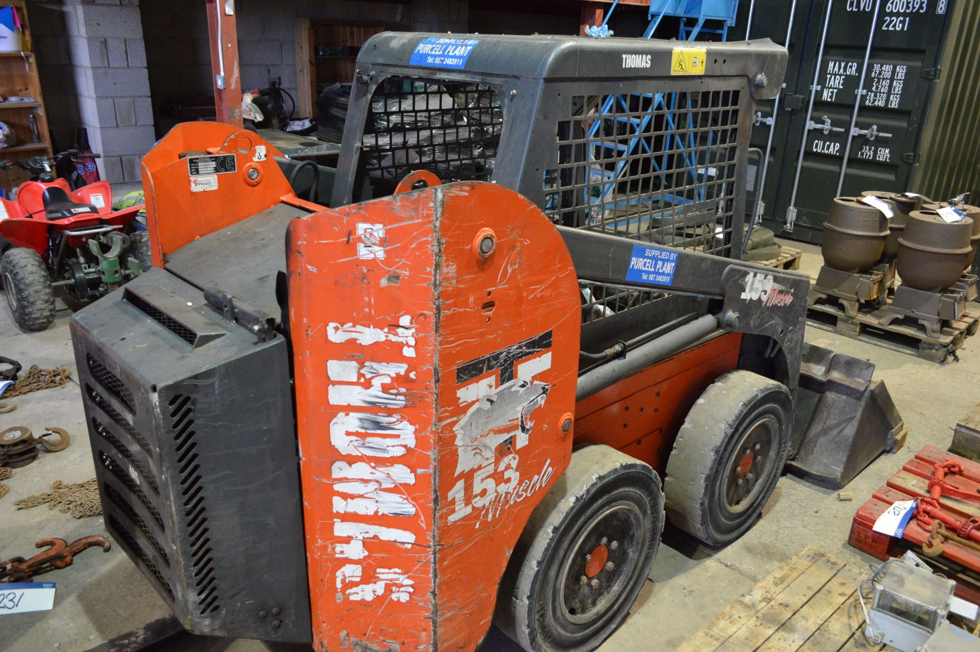 Thomas 153 MUSCLE SKID STEER LOADER, serial no. LN002672, year of manufacture 2003, with four - Image 9 of 10