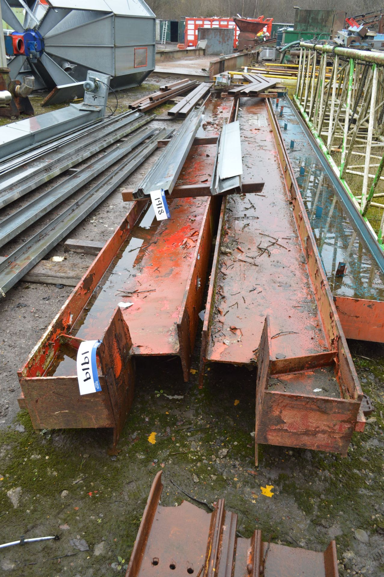 Two Steel RSJ’s, each approx. 14.5m long x 600mm x 330mm