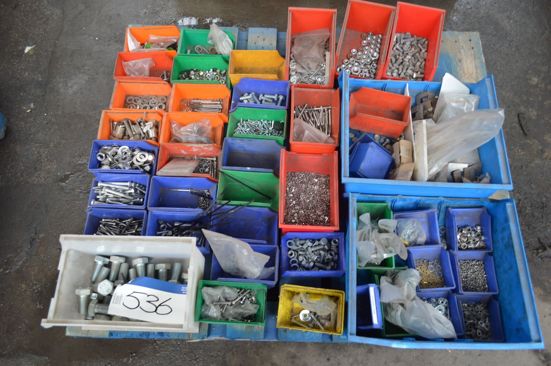 Assorted Fasteners, with plastic boxes on pallet - Image 2 of 2