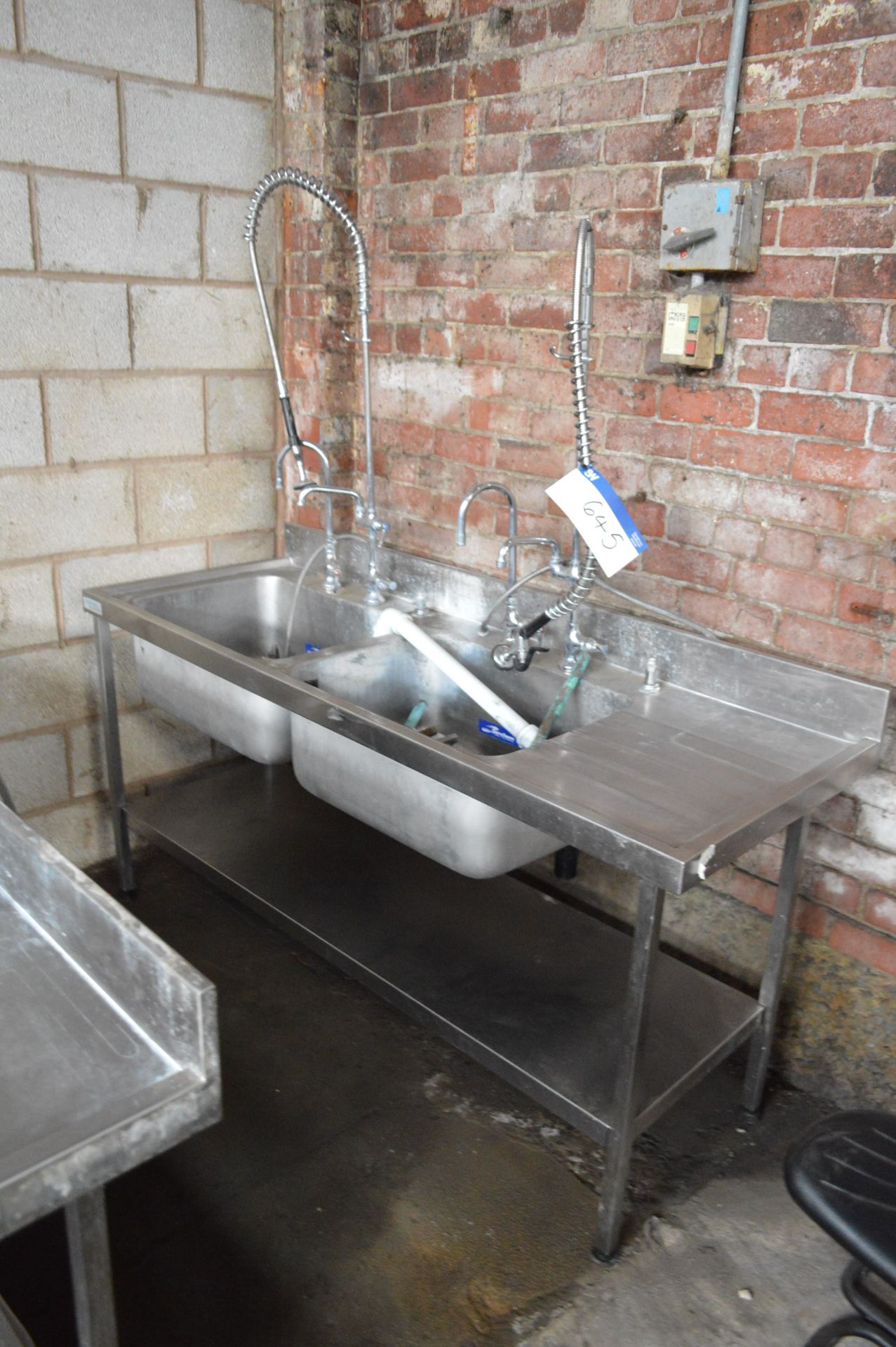 Twin Bowl Washing Station, 1.8m wide