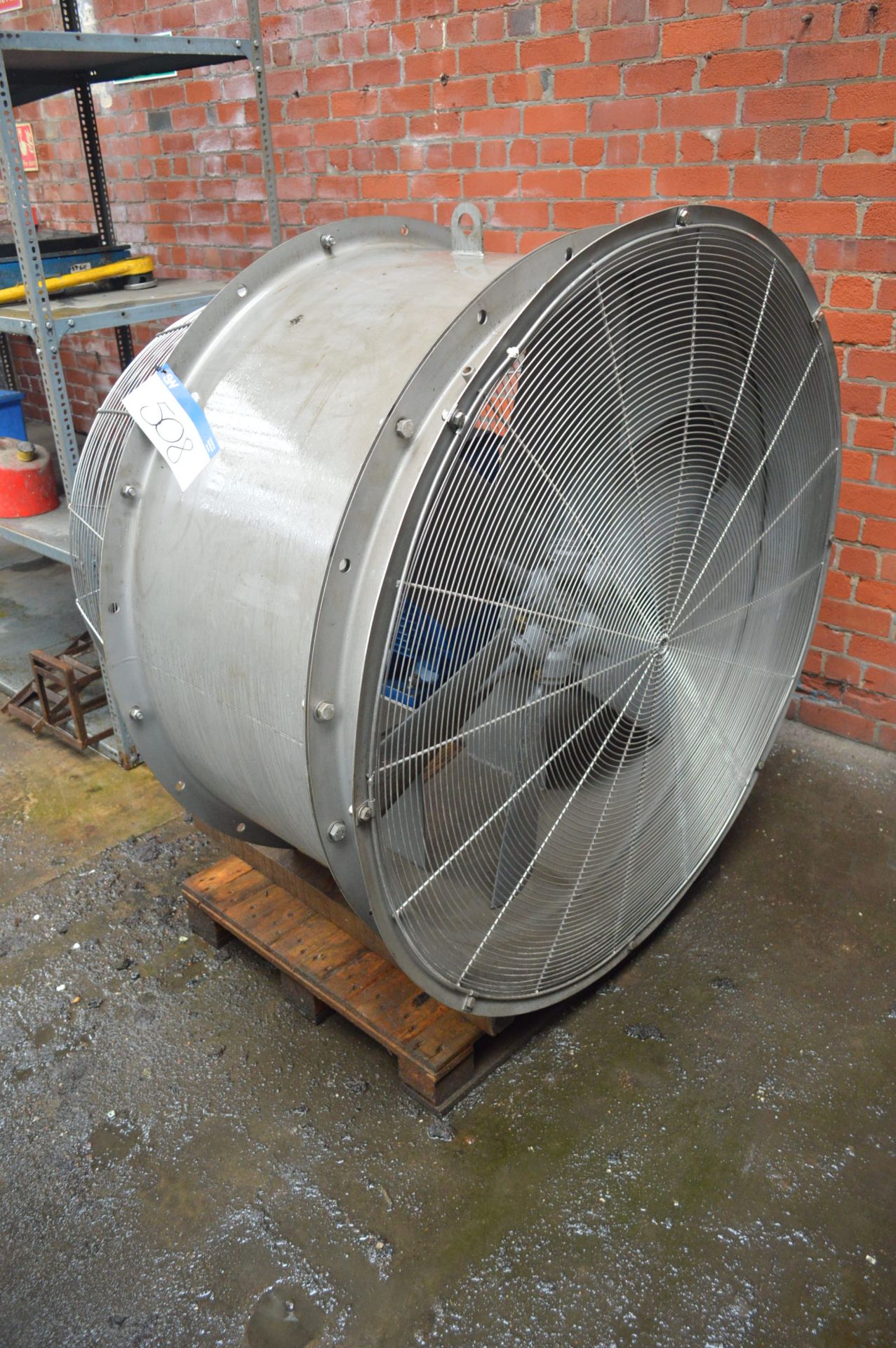 Stainless Steel Cased Axial Flow Fan, approx. 1.4m dia., with electric motor - Image 2 of 2