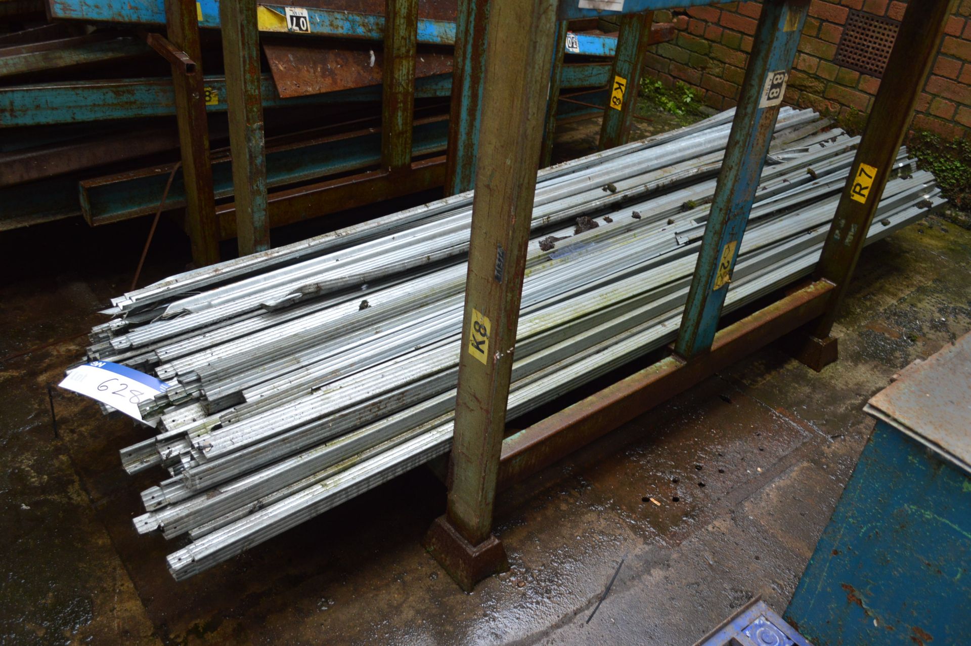 Mainly Galvanised Steel Channel & Palisade Fencing, on one box pallet (not including box pallet)