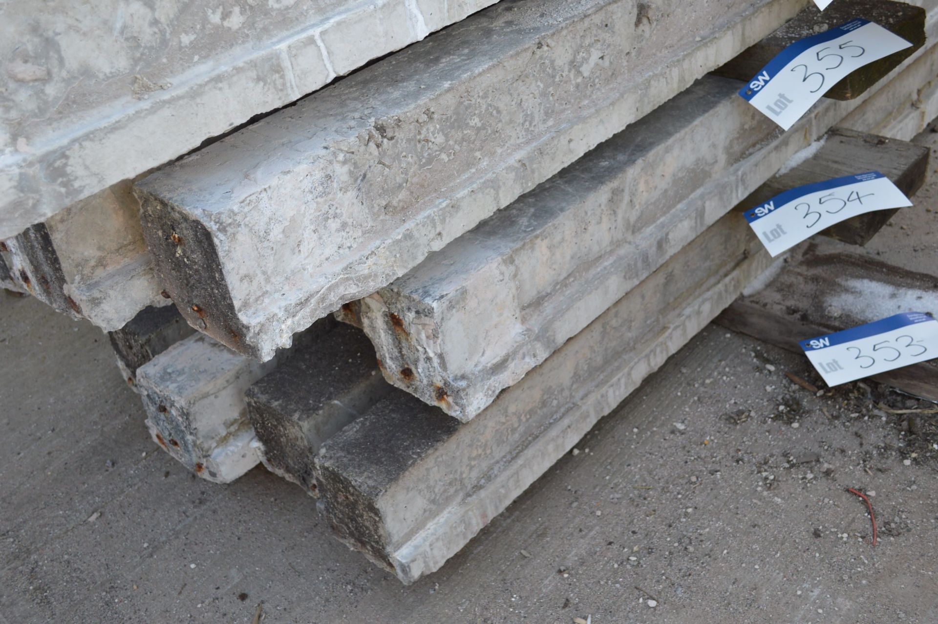 Five Reinforced Concrete Floor Beams, mainly approx. 4.3m long