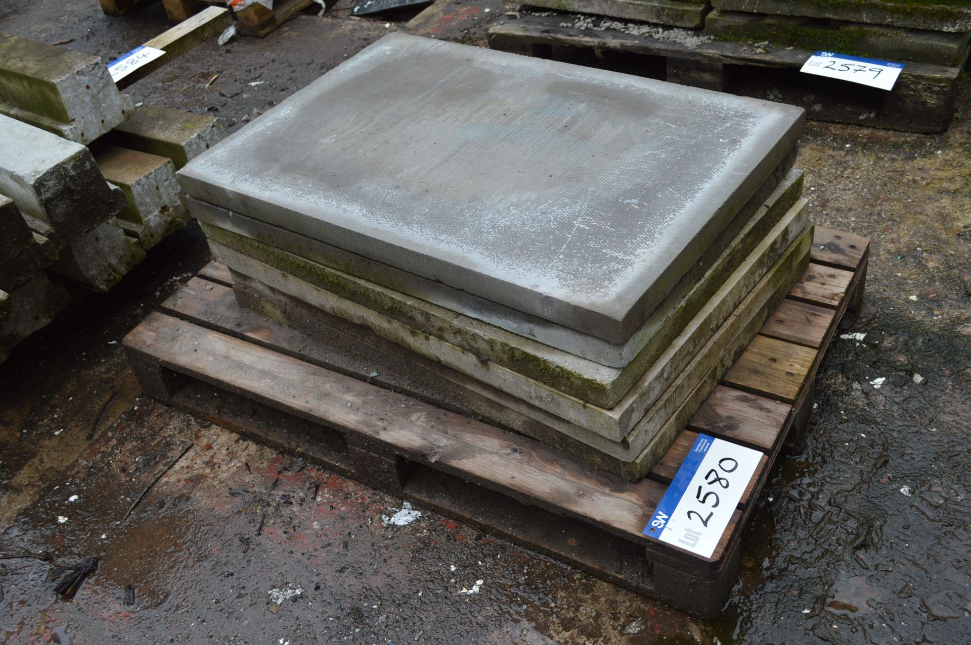 Assorted Concrete Slabs, as set out on pallet