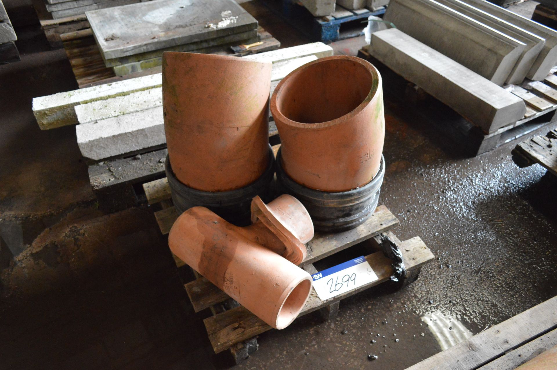 Drainpipes, as set out on pallet