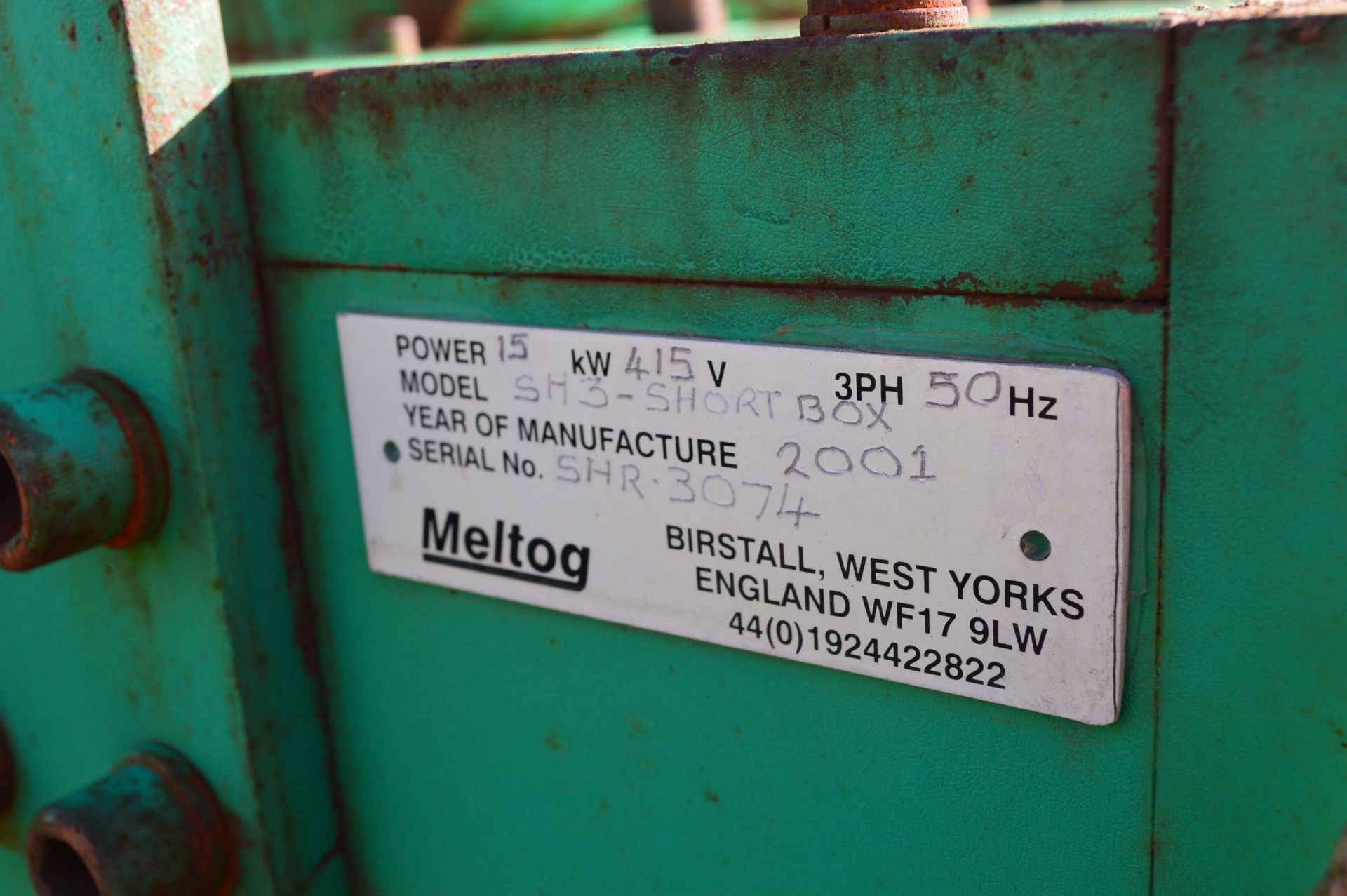 Meltog SH3-SHORTBOX SHREDDER, serial no. SHR.3074, year of manufacture 2001, 700mm wide, NOTE 5% - Image 2 of 4