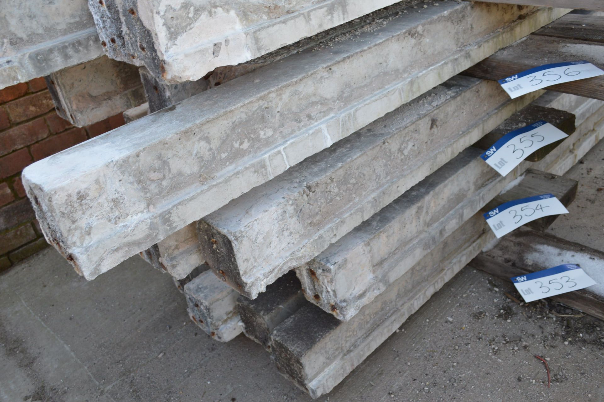 Five Reinforced Concrete Floor Beams, mainly approx. 4.3m long