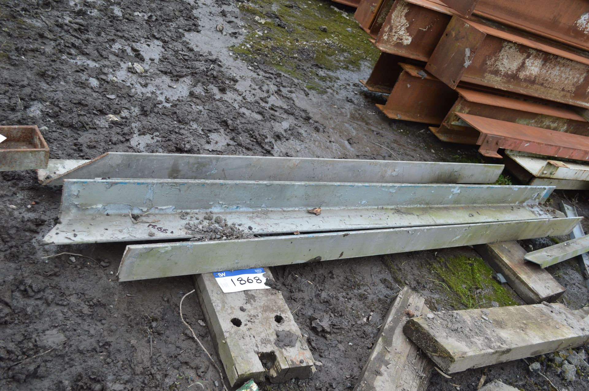 Four Lengths Steel Angle, each approx. 150mm x 150mm x 2.7m long