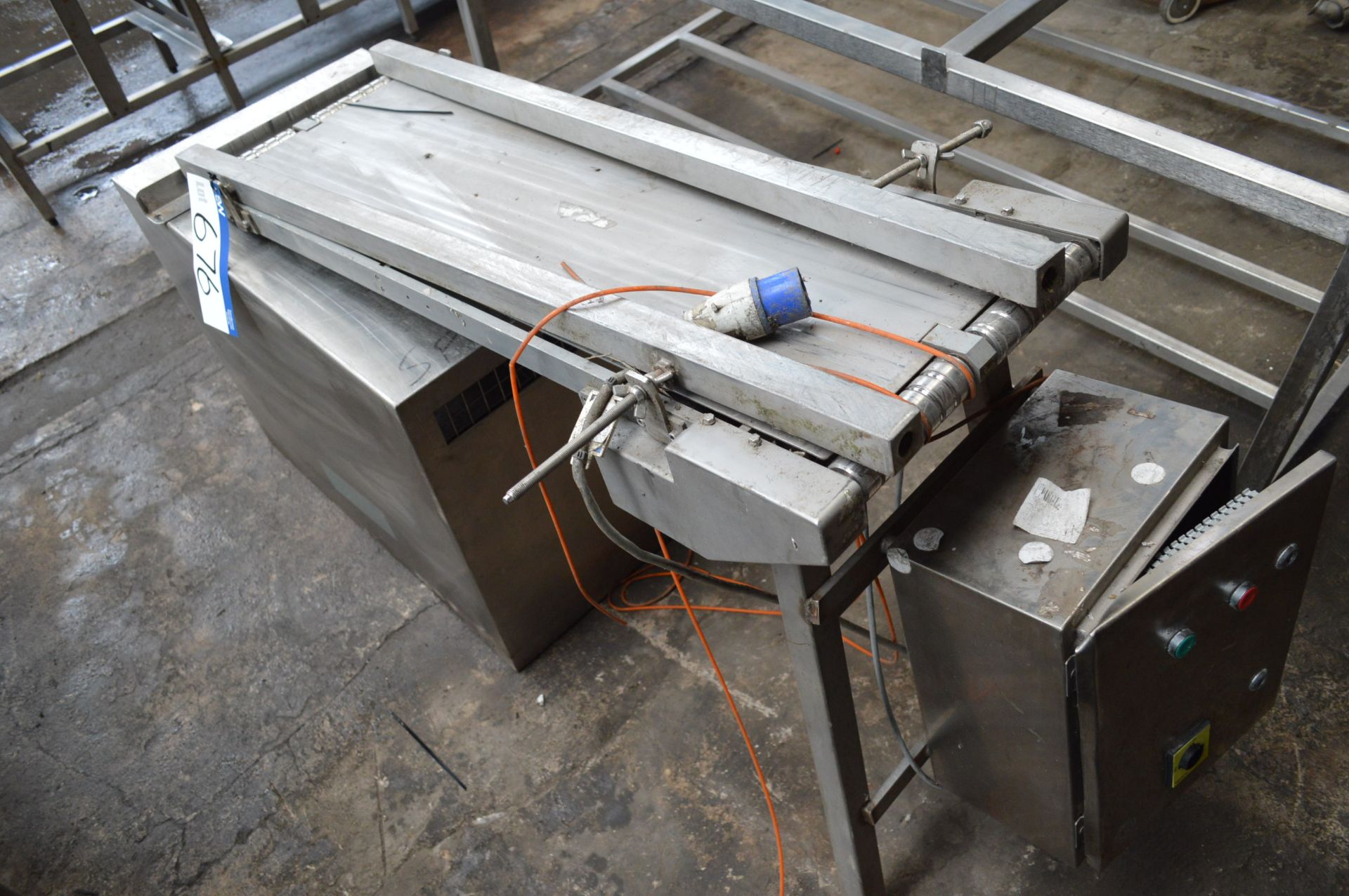 Stainless Steel Conveyor Frame, approx. 330mm wide on rollers - Image 2 of 2