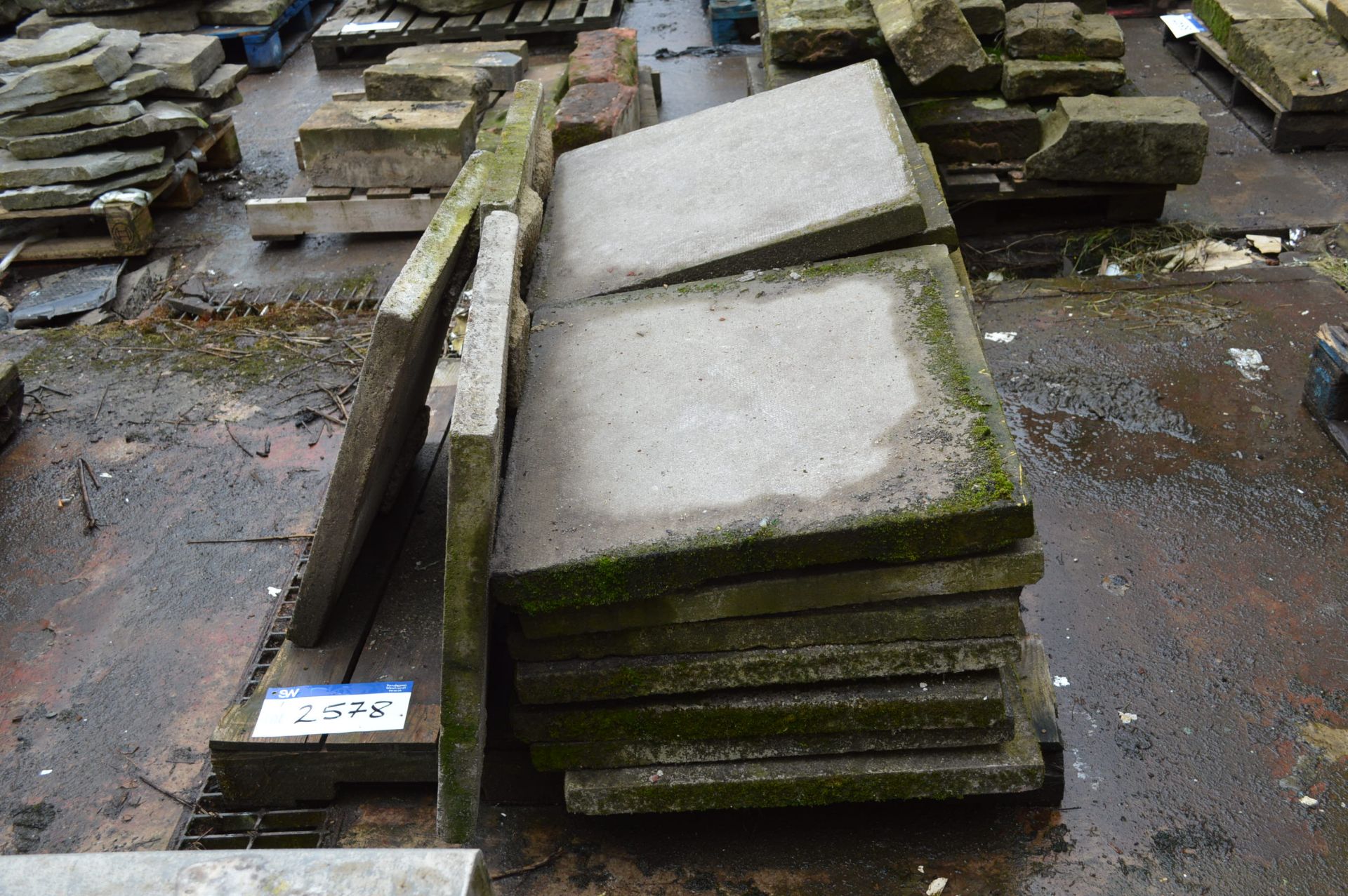 Assorted Concrete Slabs, as set out on pallet