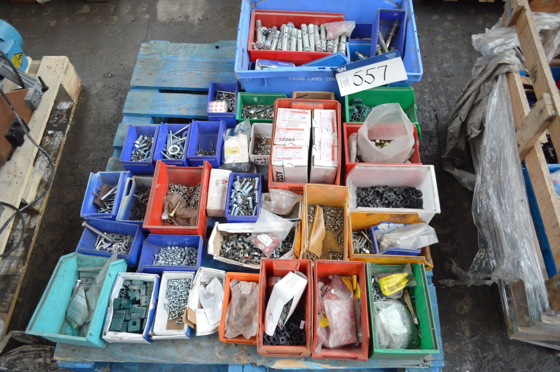 Assorted Fasteners, in plastic boxes on pallet - Image 2 of 2