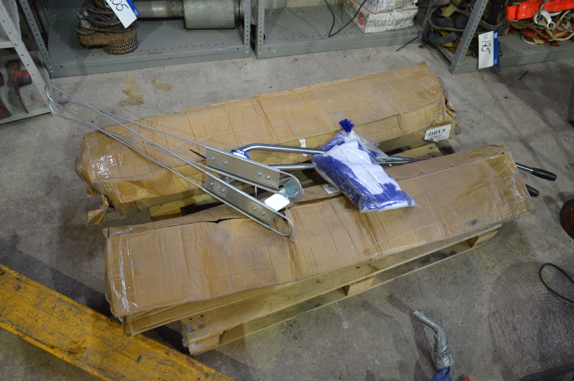 DBVS Two Handle Dust Eater Sweepers, on pallet
