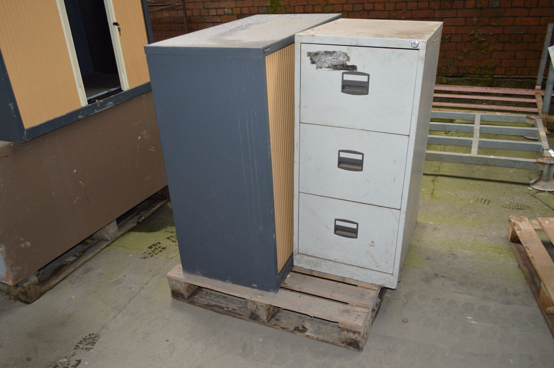Three Drawer Filing Cabinet & Steel Cabinet - Image 2 of 2