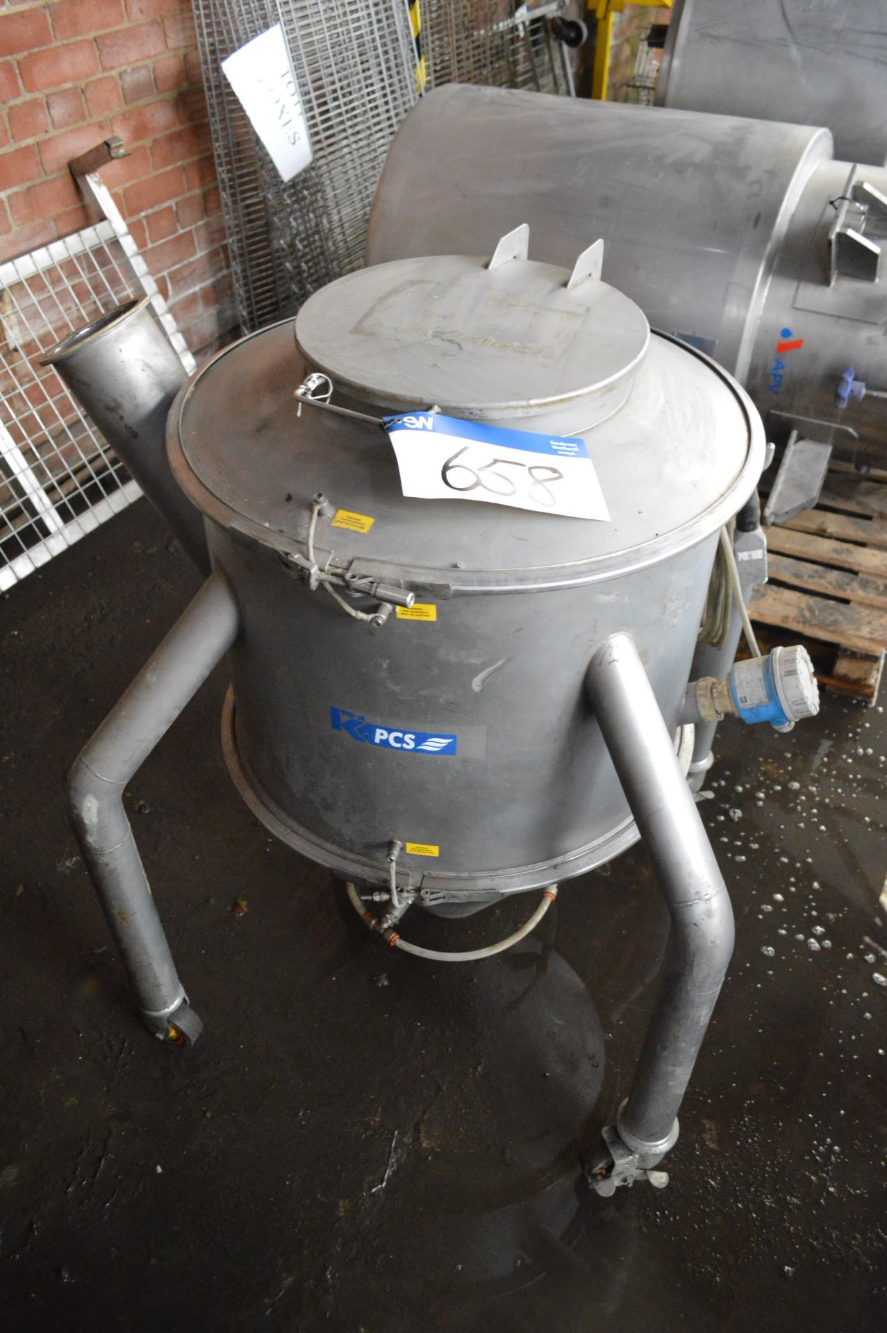 Stainless Steel Hopper, approx. 650mm dia.