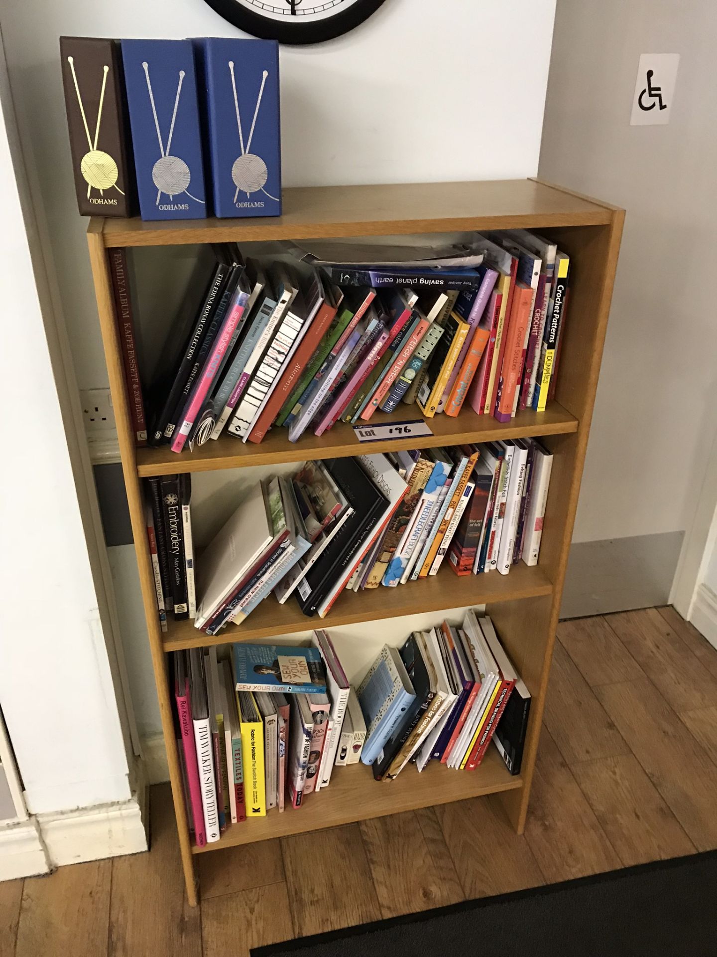 Light Oak Veneered Bookshelf and contents of Assorted Books