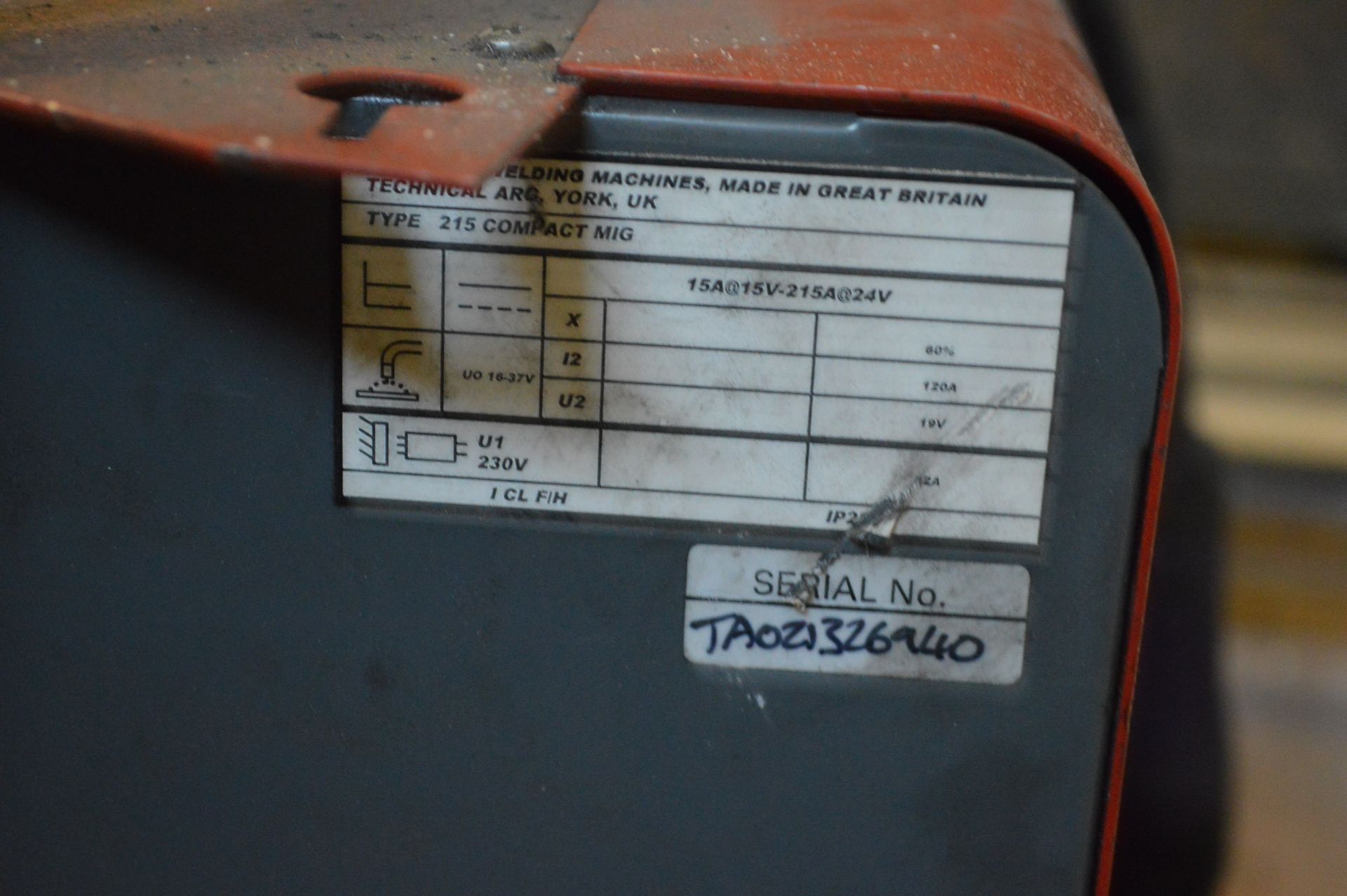 Portamig Compact Mig 215 Mig Welder, serial no. TA - Image 4 of 5