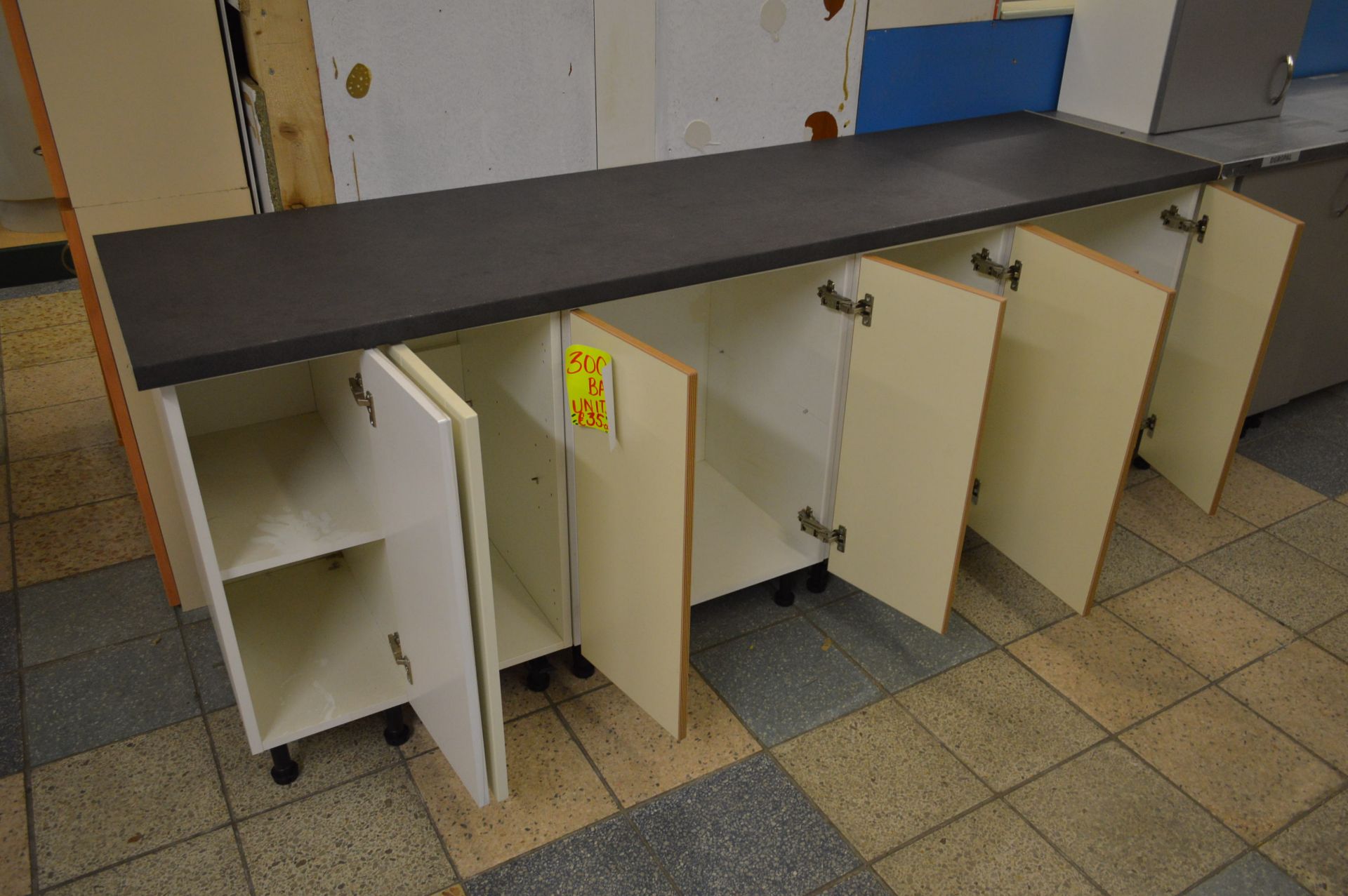 Assorted Base Units, 2.25m long, with worktop - Image 3 of 3