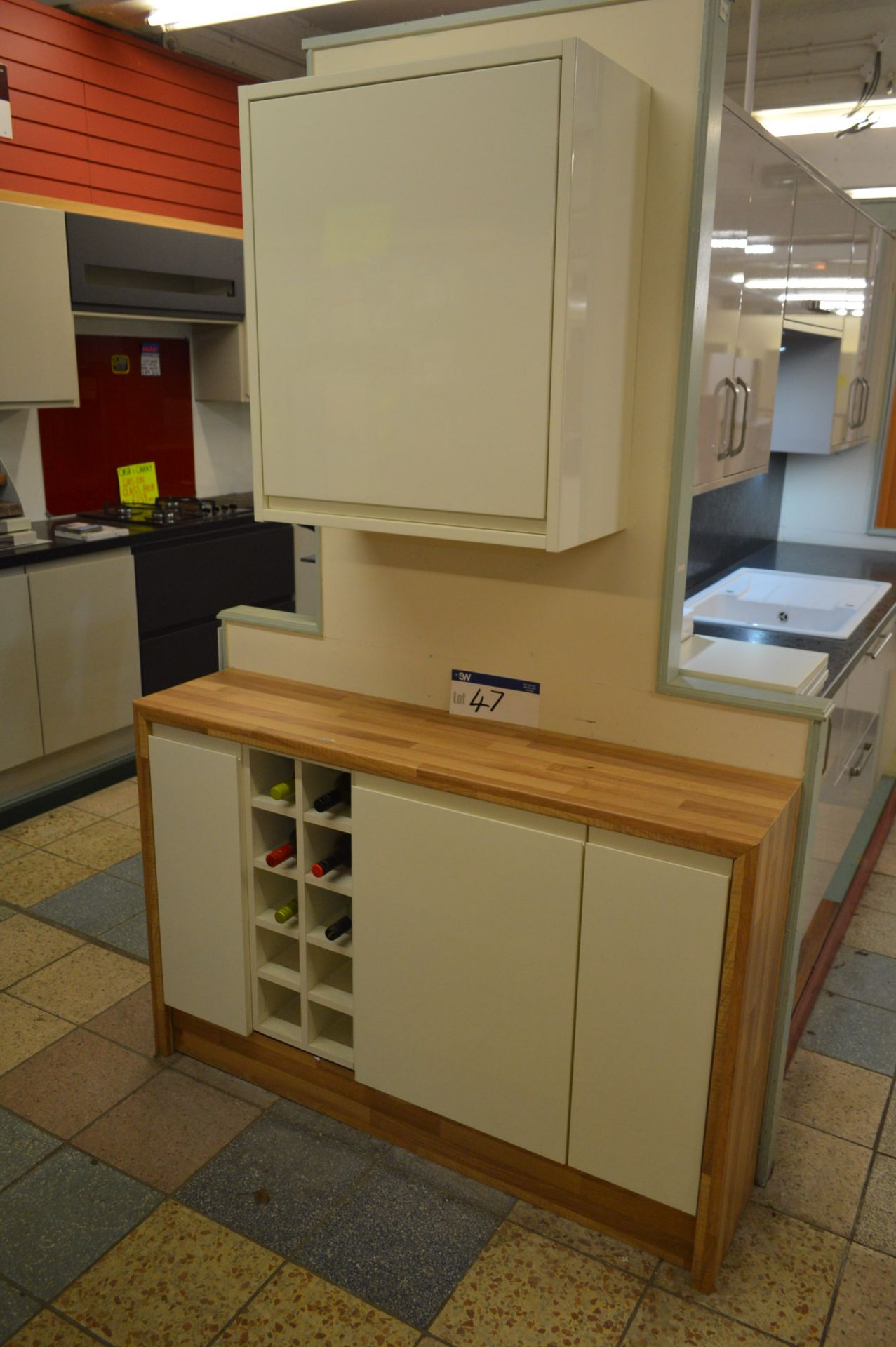 Lucente Cream Kitchen, comprising five units, 1.4m