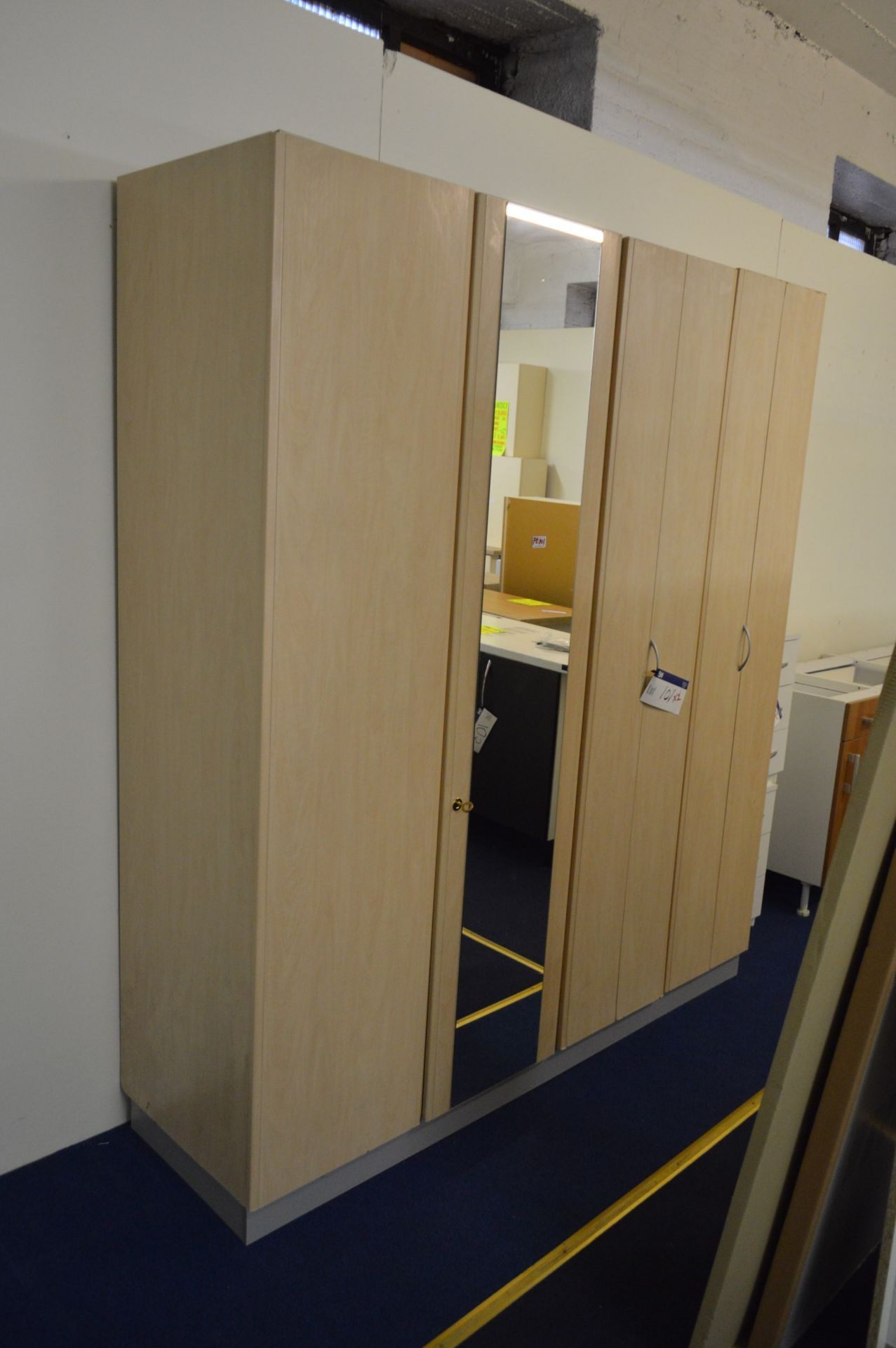 Two Tall Maple Wardrobes, 1.96m wide, one with fol - Image 2 of 3