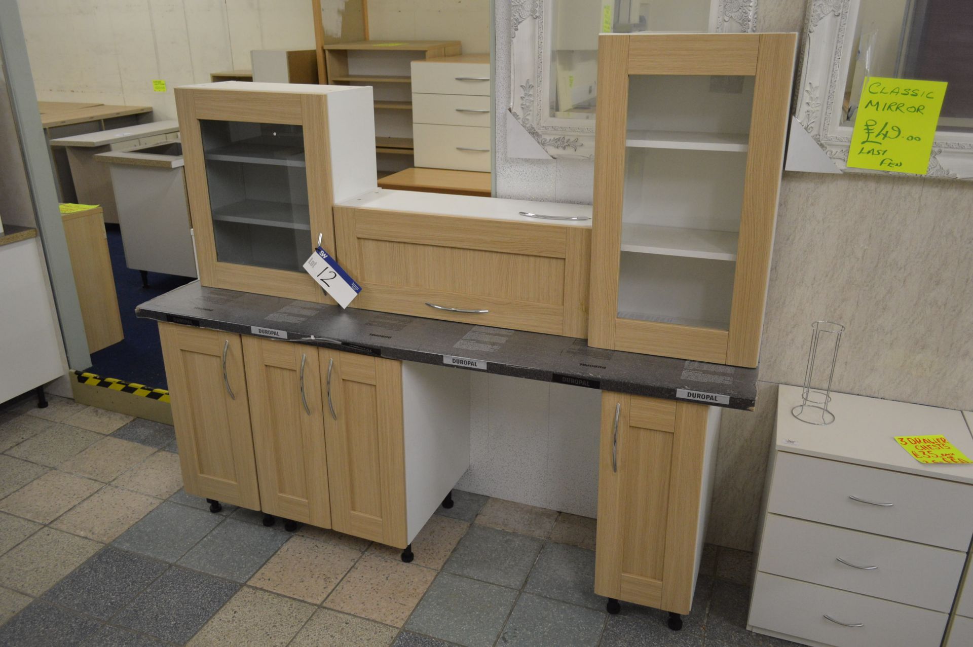 Ohio Ferrara Oak Kitchen, seven units, with workto