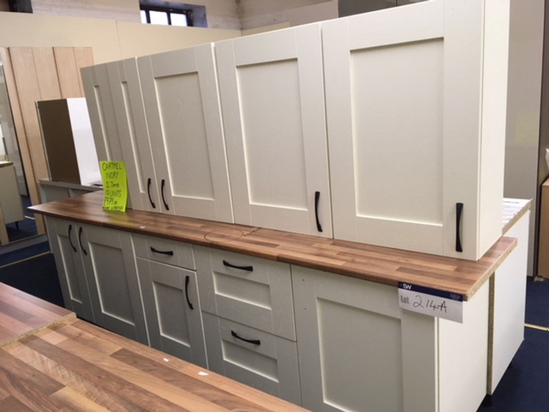 2.7m Cartmel Ivory Kitchen, with seven units and w