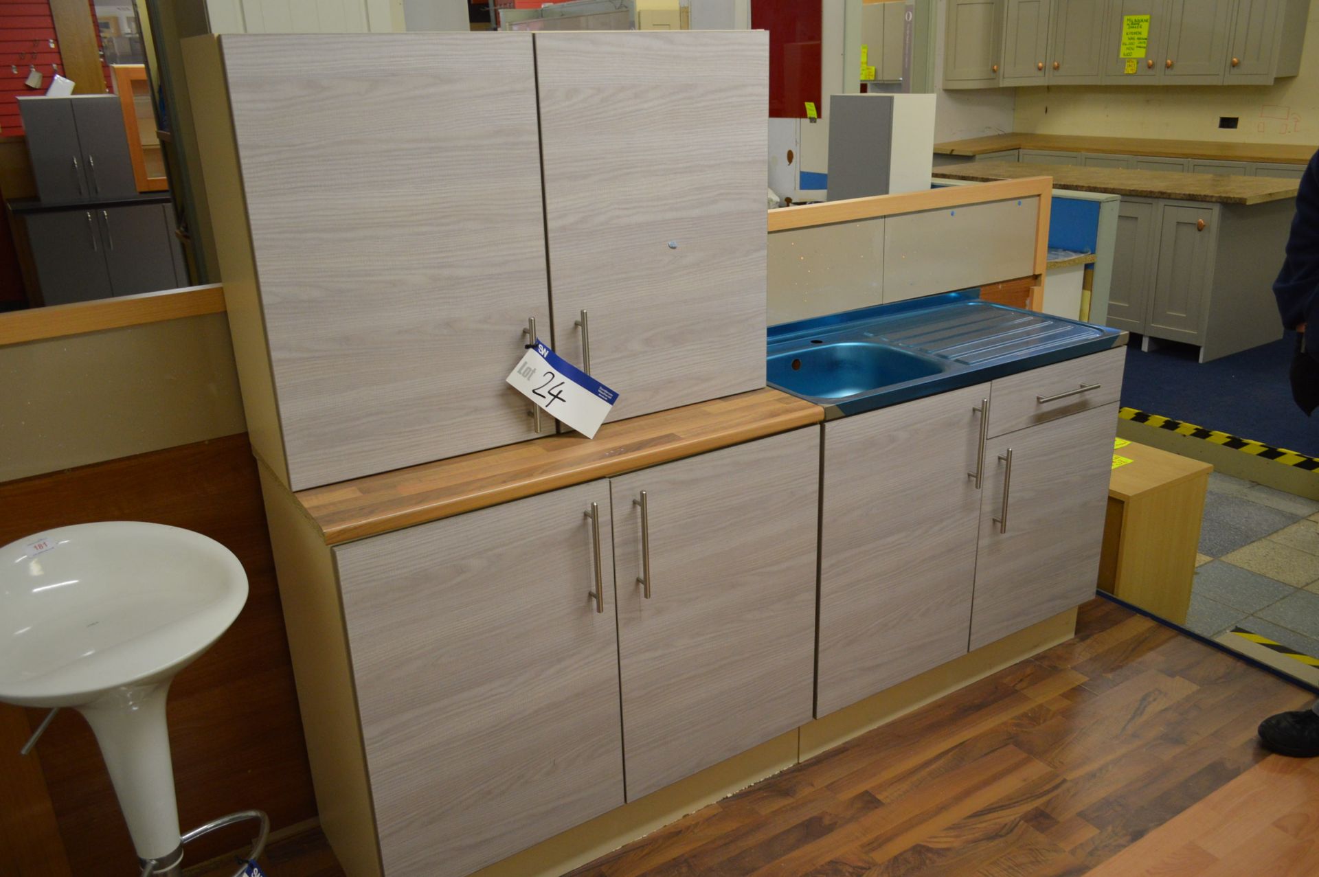 Driftwood Kitchen Unit, approx. 2m long, with work