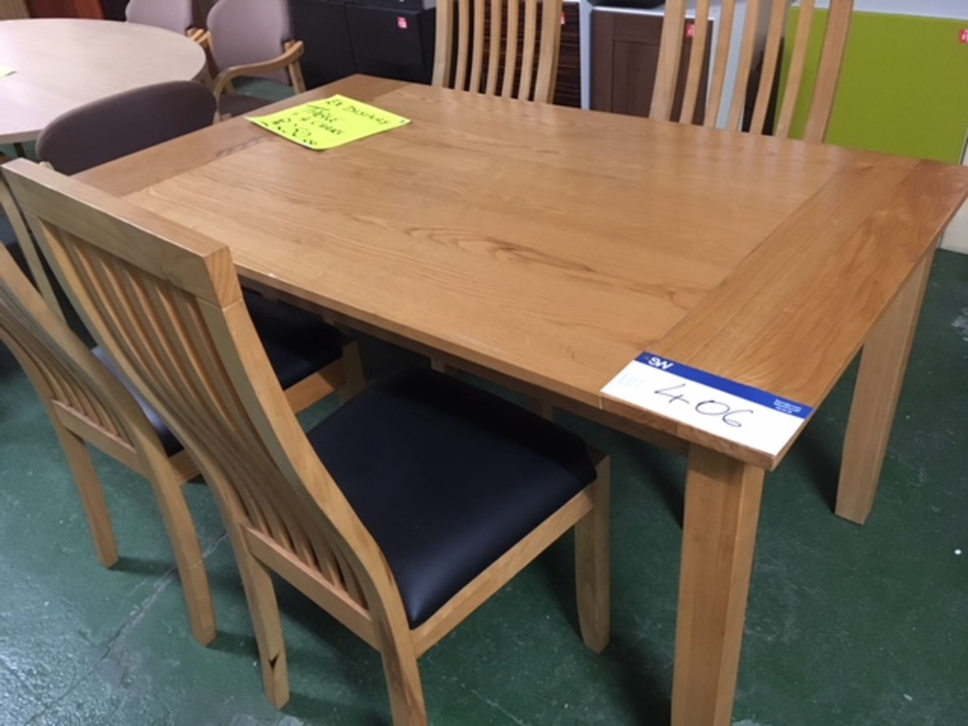 Oak Effect Table, with four chairs