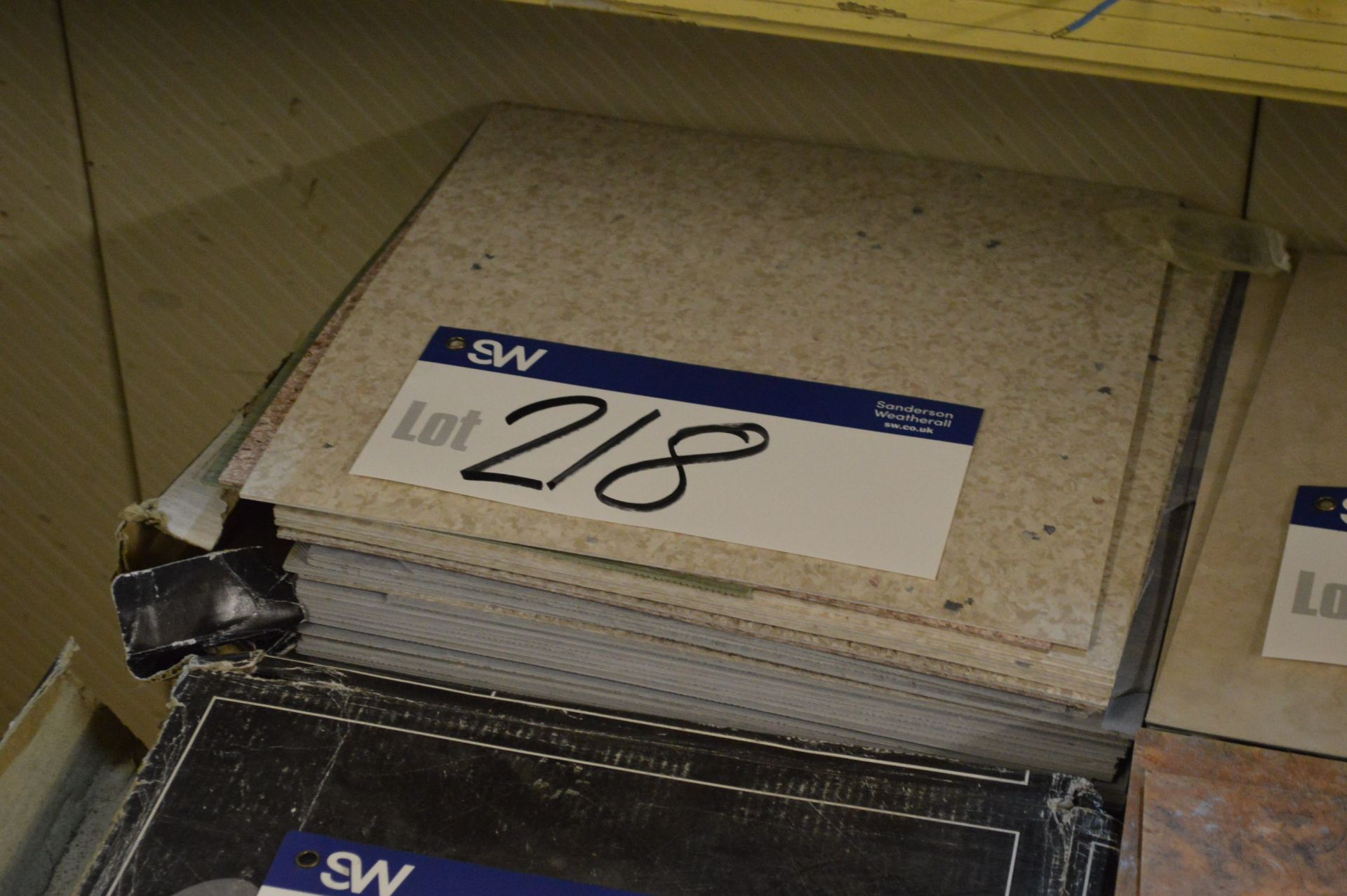 Assorted Vinyl Floor Tiles, in one stack, mainly 3