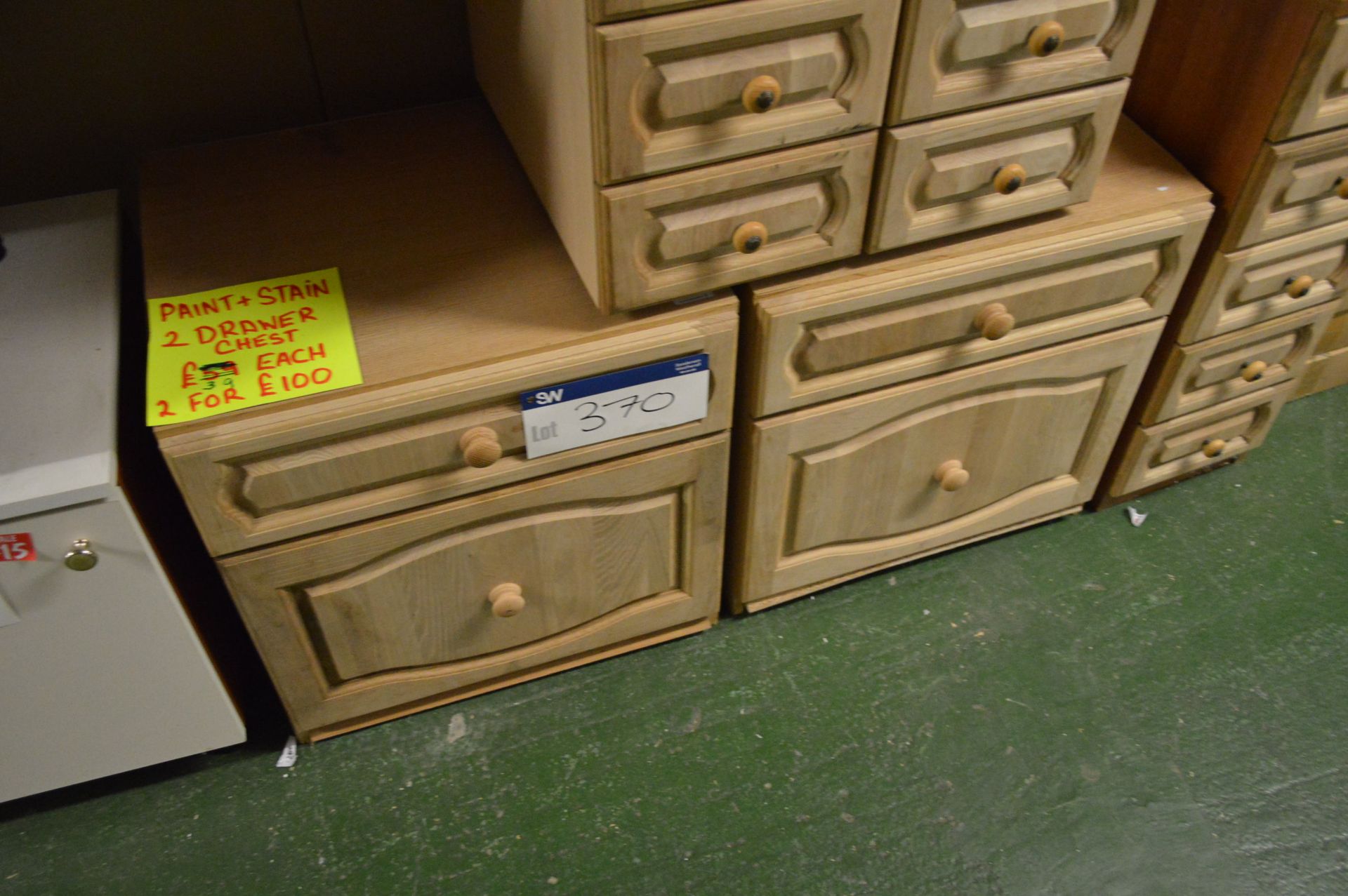 One Pair of Two Drawer Chests