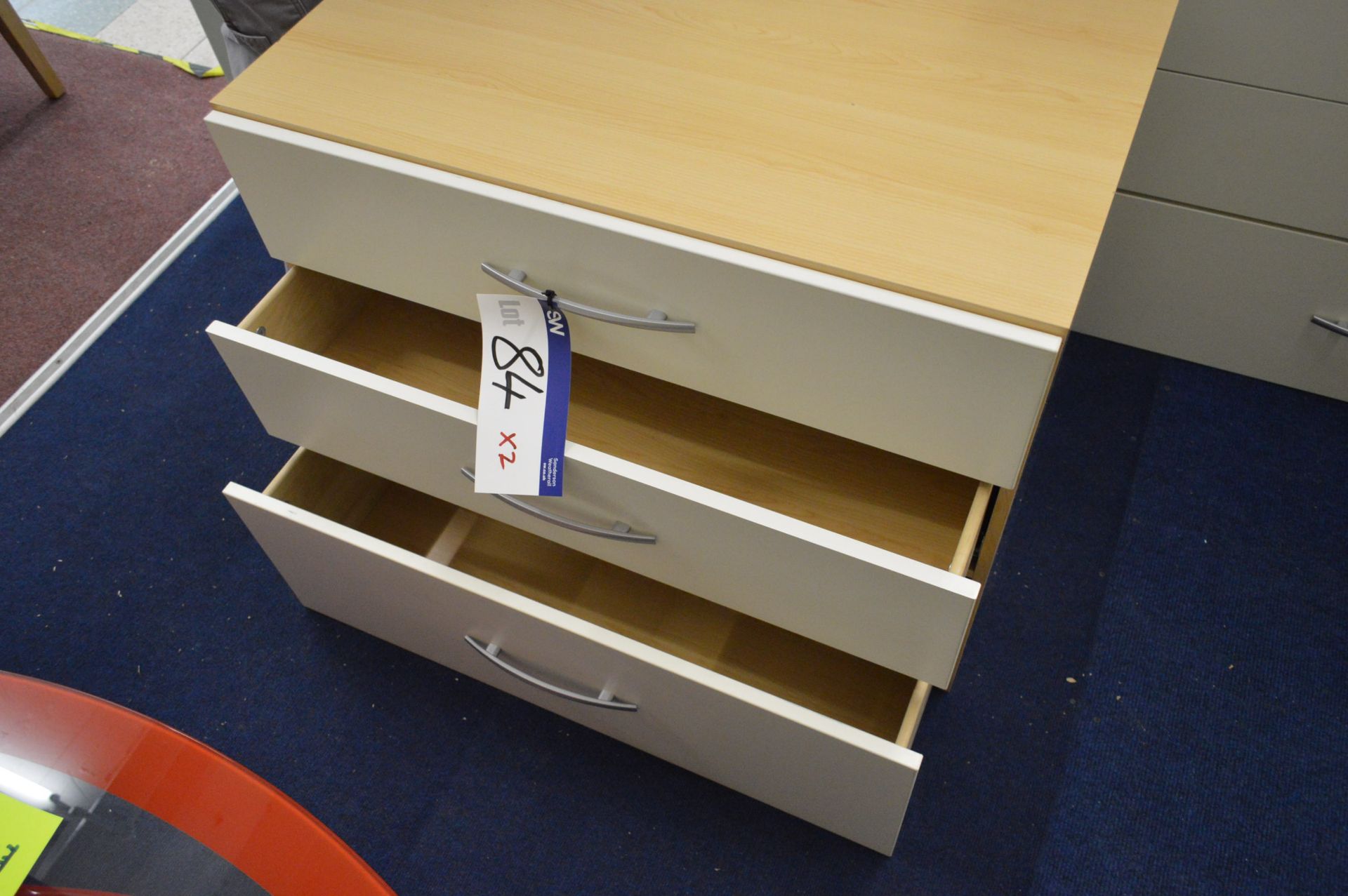 Two x Three Drawer Chests, each 900mm wide - Image 2 of 2