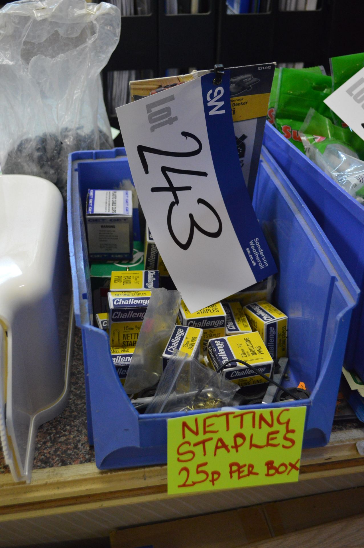 Assorted Panel Pins, in one plastic box