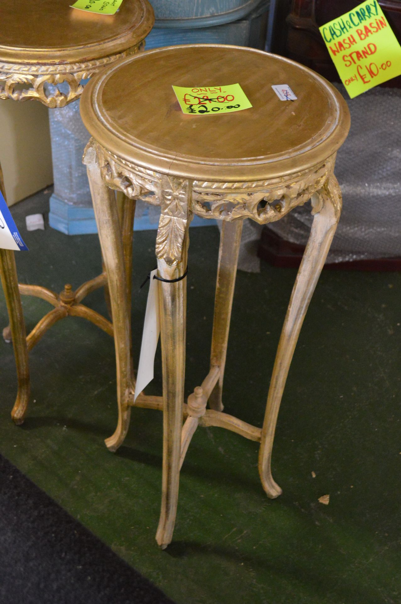 Gold Painted Plant Stand