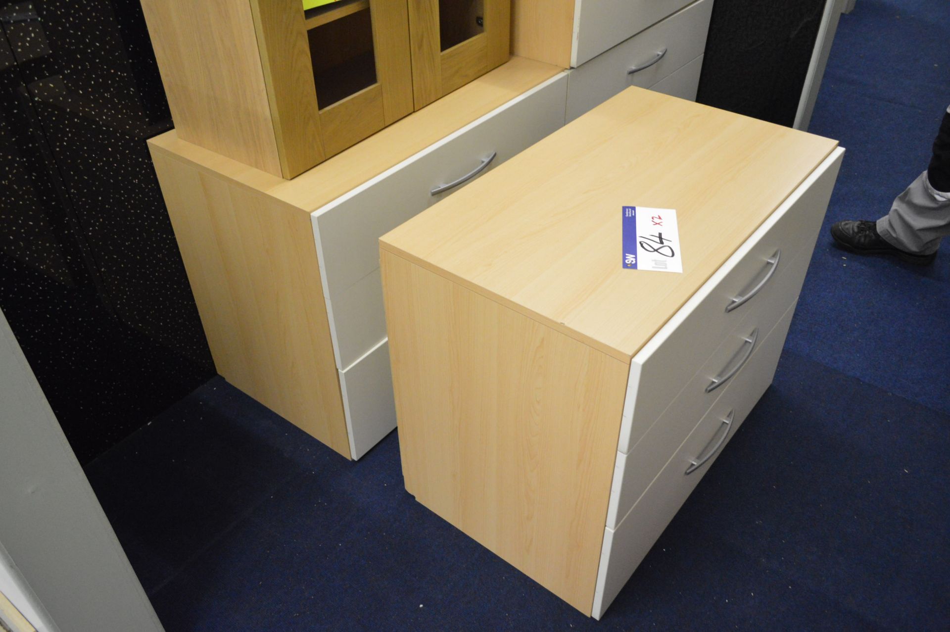 Two x Three Drawer Chests, each 900mm wide