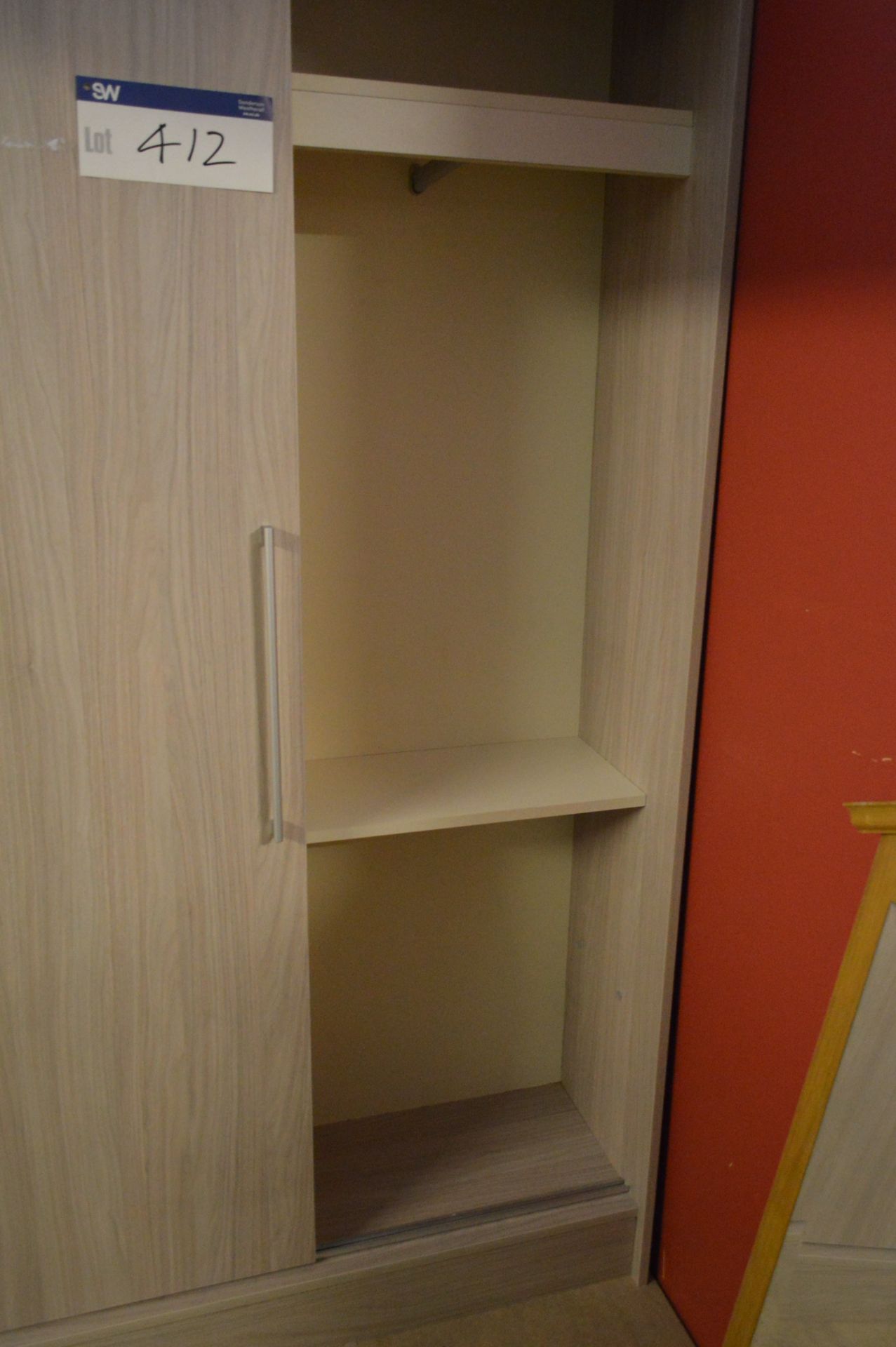 Two Door Slider Wardrobe, 1.3m wide - Image 2 of 2