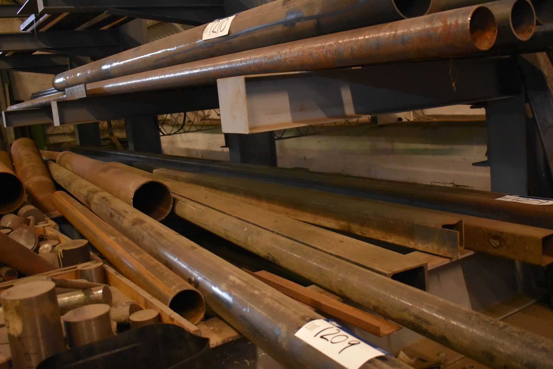 8 x Various Lengths of Steel Tube, Length of Steel Box Section 7500 x 150 x 150mm, 2 x Lengths of - Image 4 of 4