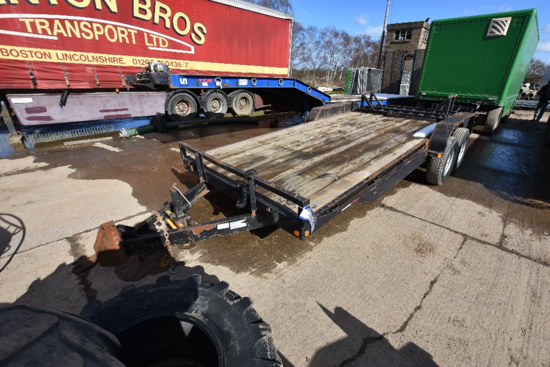 May Low Ride 6m Tandem Axle Draw Bar Plant Trailer c/w Loading Ramps, Serial No -, Year of - Bild 2 aus 5