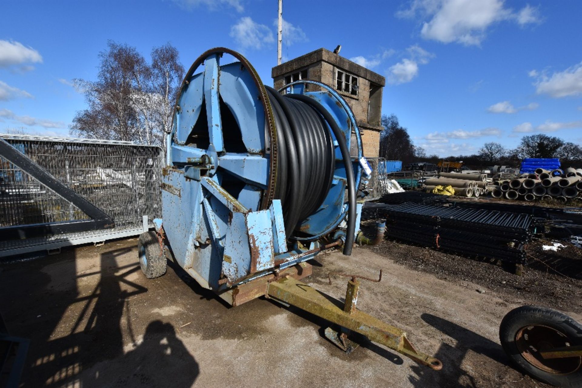 Wright Rain WV83/350 Type 7034472 Irrigation Reel Trailer c/w Pipe (approx. 80-100m), Serial No: - Image 2 of 3