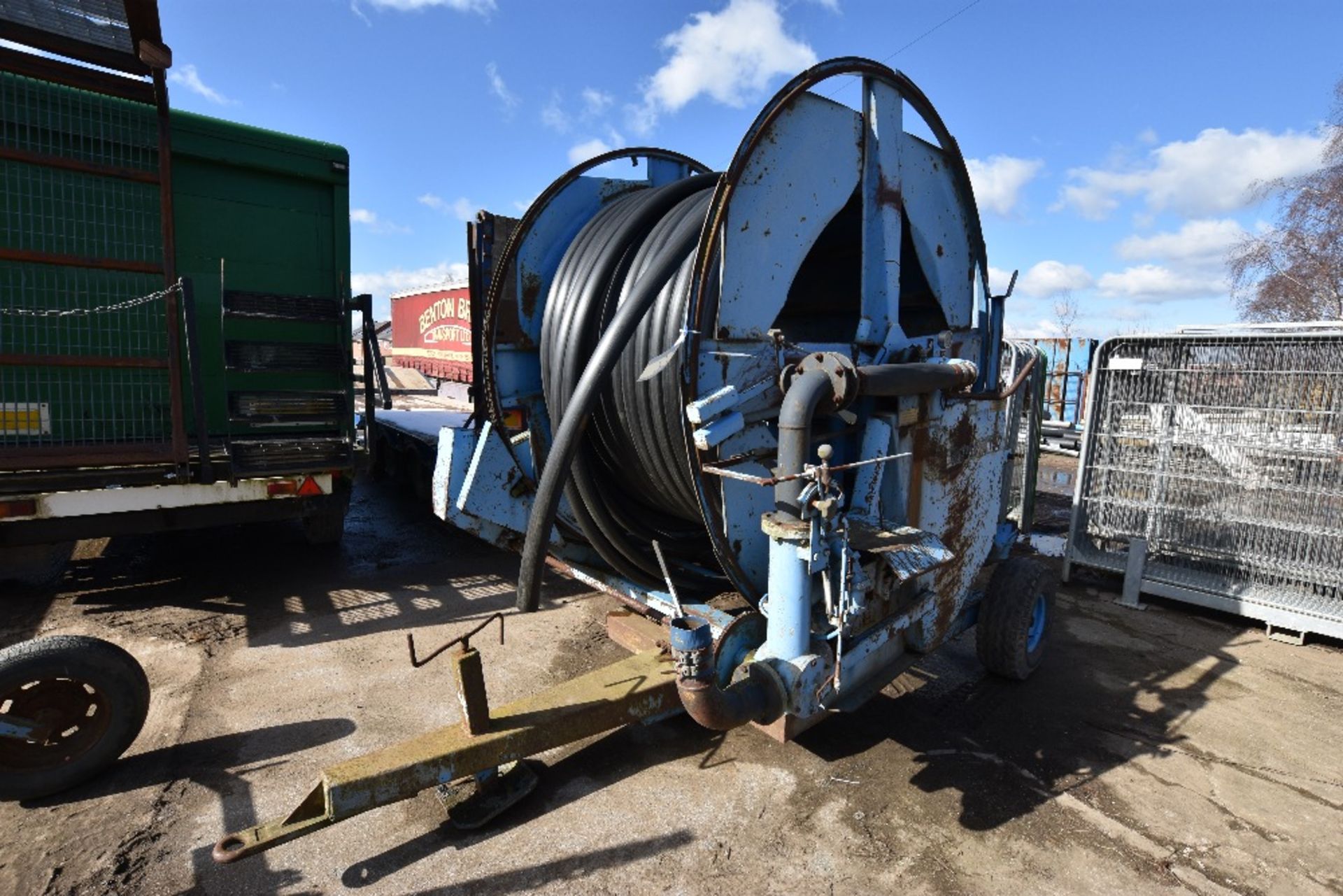 Wright Rain WV83/350 Type 7034472 Irrigation Reel Trailer c/w Pipe (approx. 80-100m), Serial No: