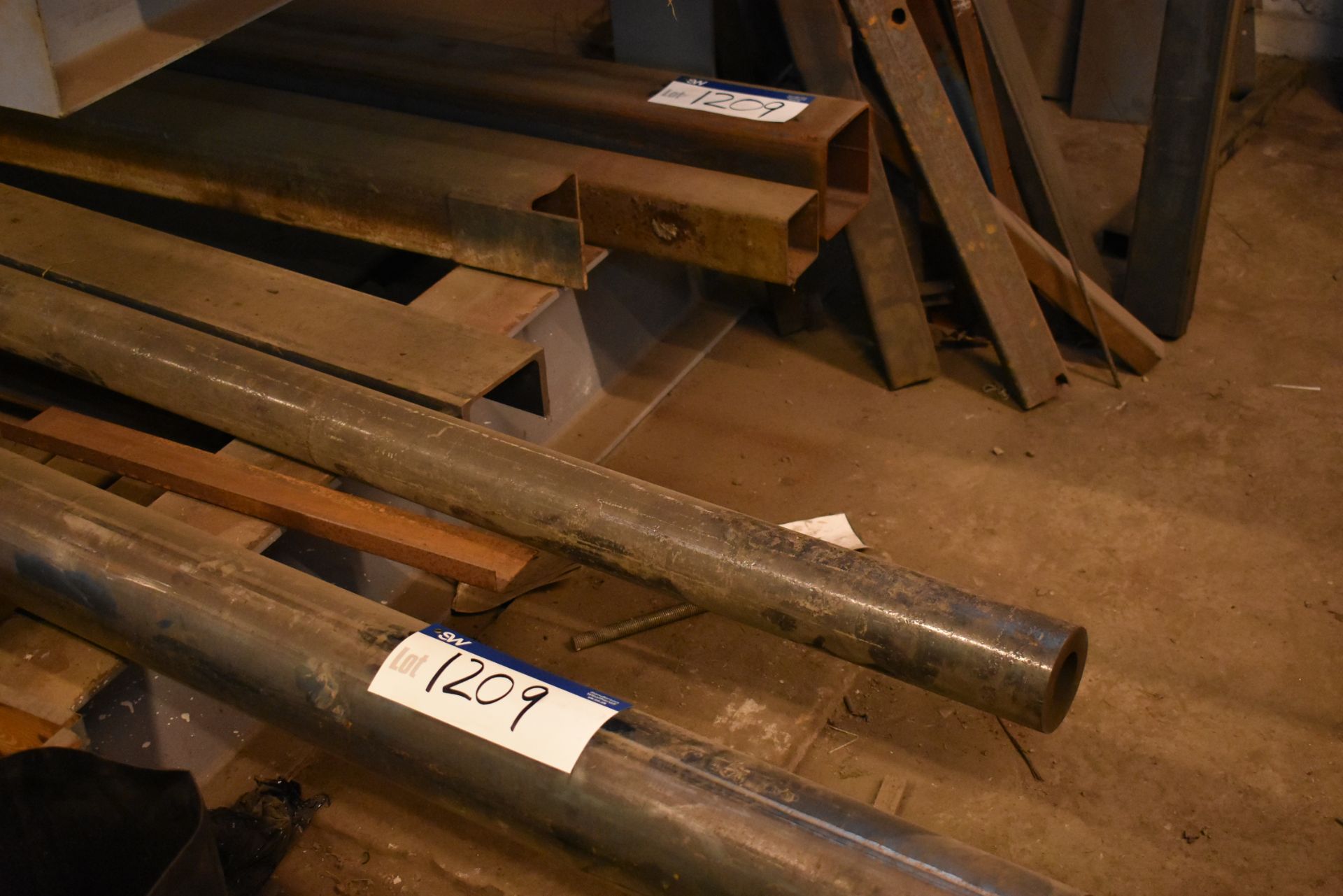 8 x Various Lengths of Steel Tube, Length of Steel Box Section 7500 x 150 x 150mm, 2 x Lengths of - Image 3 of 4