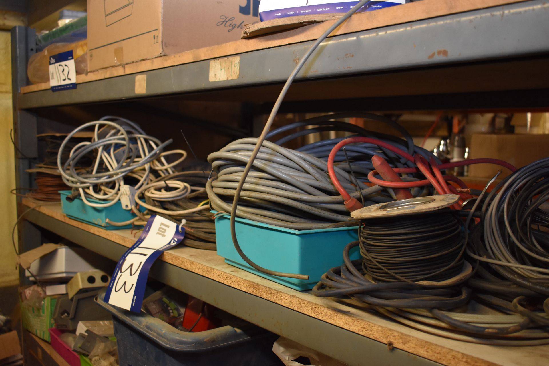 Quantity of Various Electric Cable as set out on shelf