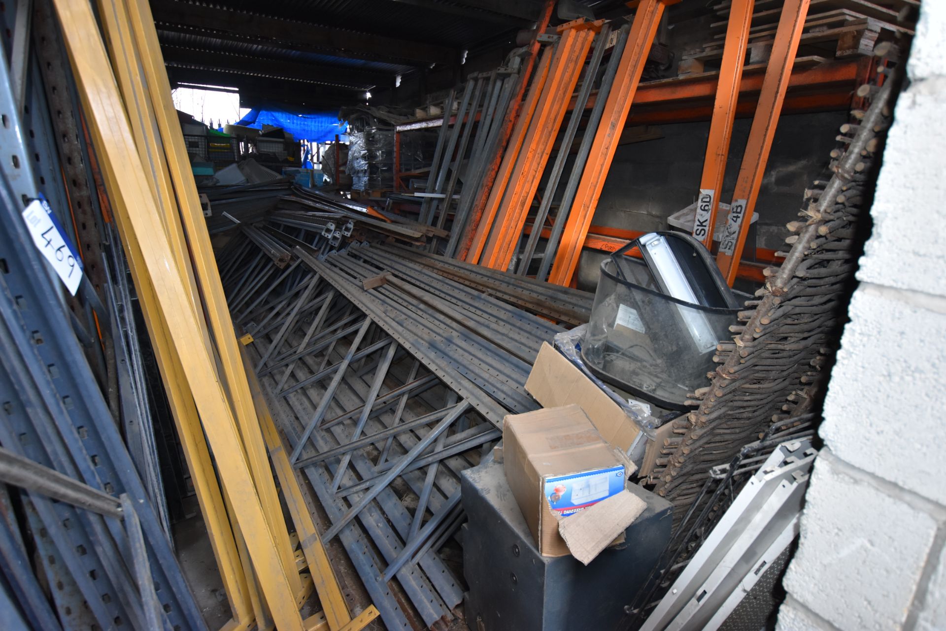 Quantity of Dismantled Boltless Steel Pallet Racking comprising approx. 46 End Frames, 3660mm x