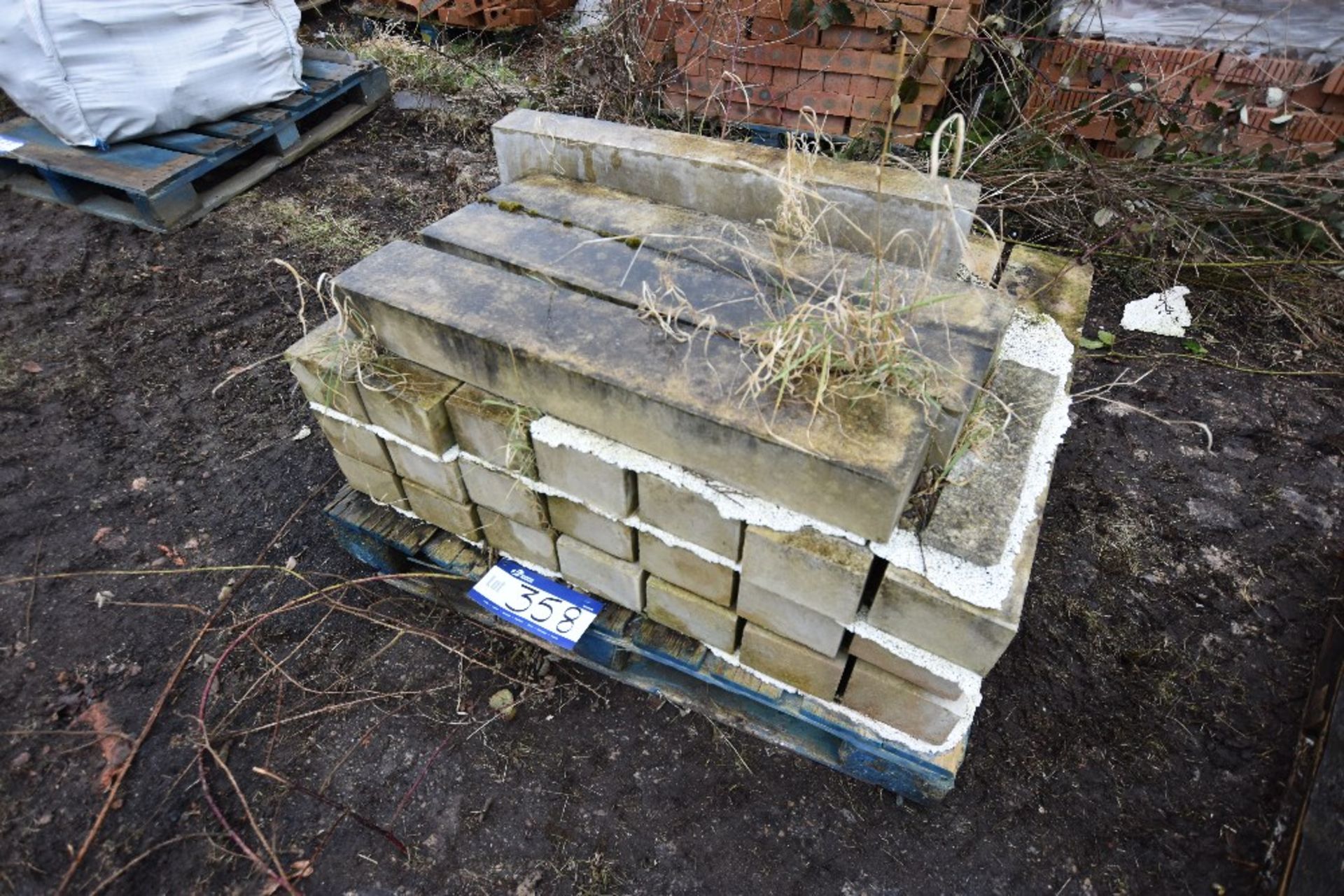 46 x Polystyrene Backed Concrete Blocks on 2 Pallets