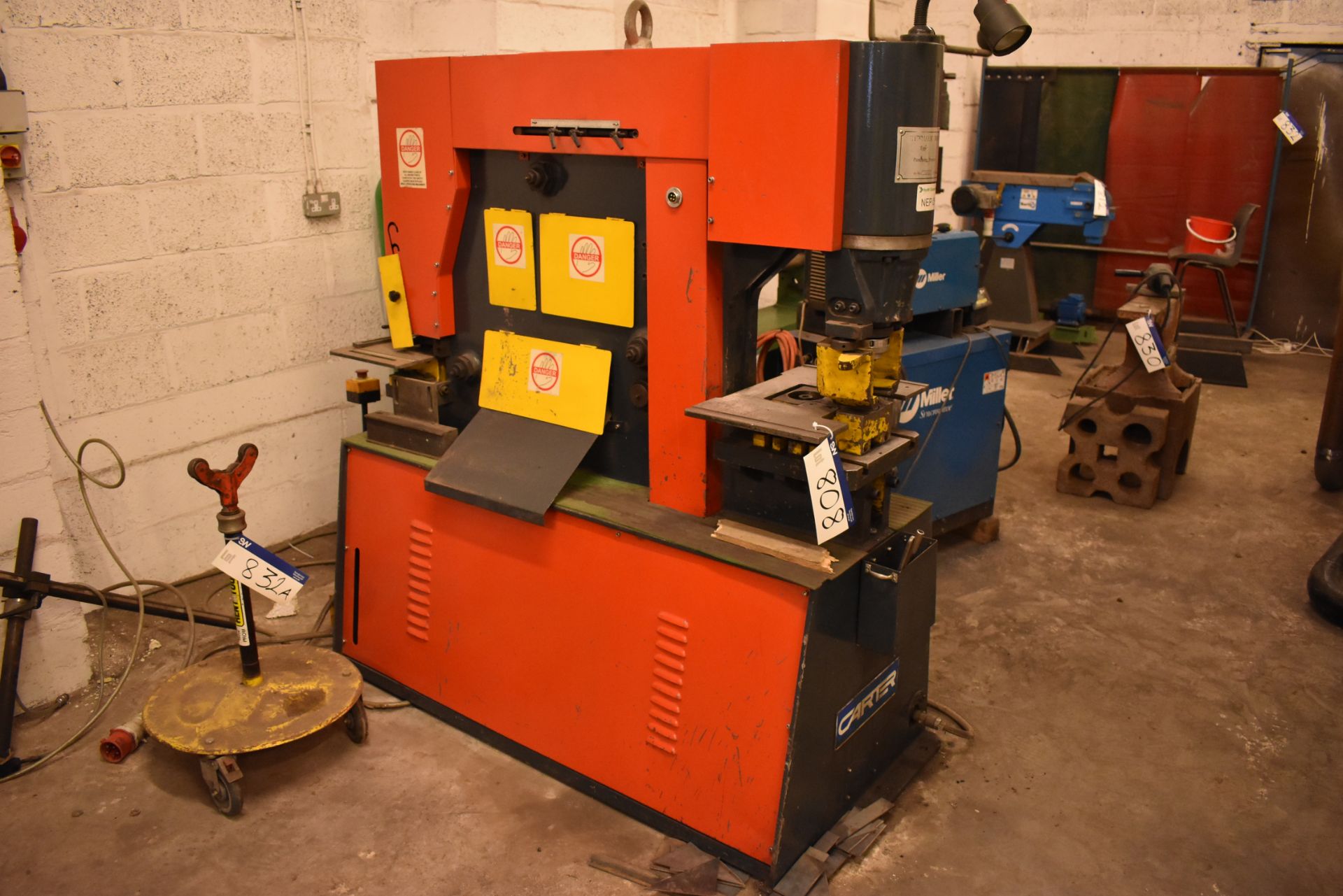 Carter Hydraulic Iron Worker, Type: Q35Y-16, Complete with Touch & Crop Backstop, Punching Pressure: