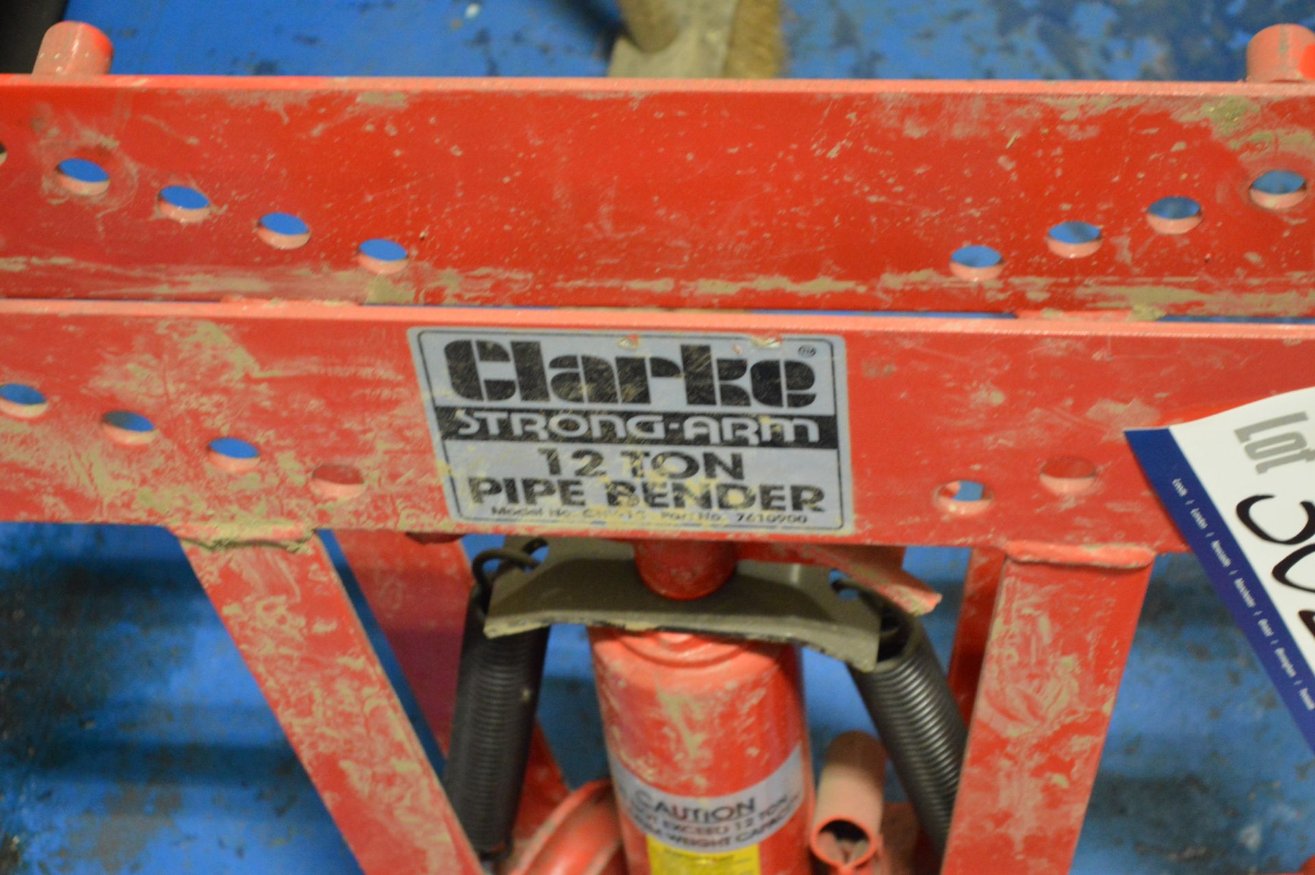 Clarke Strong-Arm 12 tonne Pipe Bender, with equip - Image 2 of 2