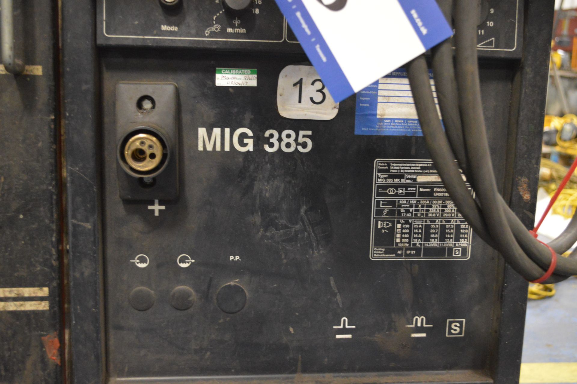 Migatronic Mig 385 Mark III Mig Welding Transforme - Image 3 of 3