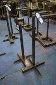 Two Fabricated Steel Roller Feed Stands, rollers 9