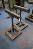 Two Fabricated Steel Roller Feed Stands, each roll